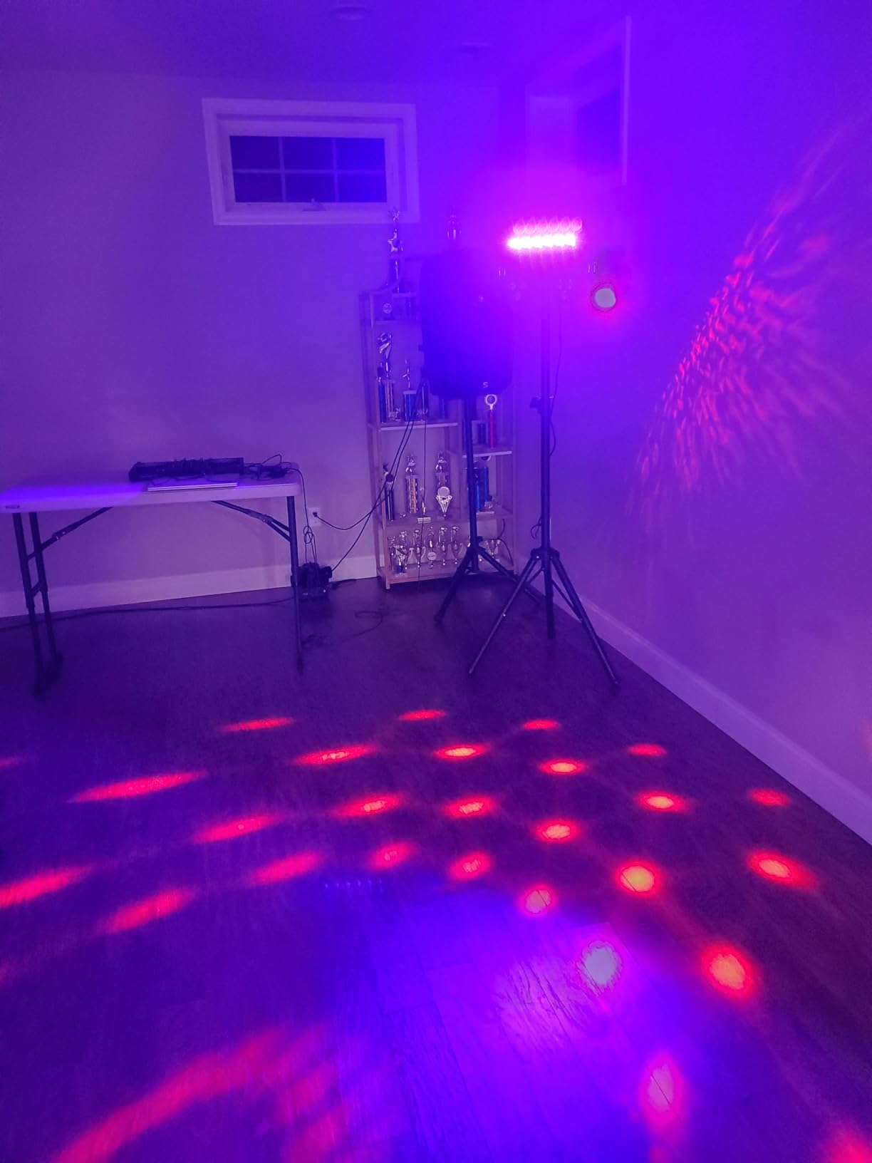 Telbum DJ Lights Package with Stand 7.5Ft, DJ Light for Parties Sound Activated, DMX & Remote Control Portable Gig Bar Lights LED Stage Lighting System for Band, Booth, Wedding, Events, Shows customer photo 1