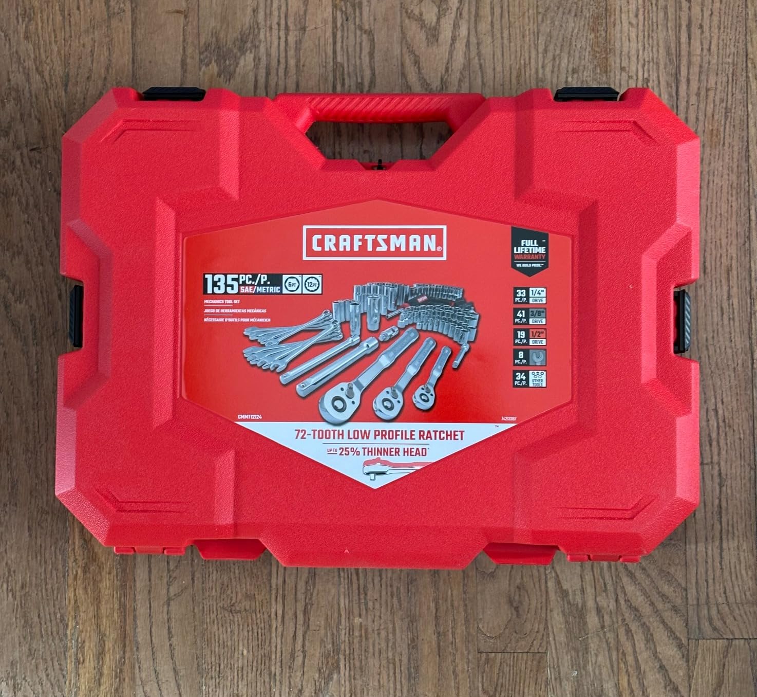 CRAFTSMAN Mechanic Tool Set 135 Pcs, 1/4, 1/2 and 3/8 Inch Drive SAE and Metric Socket Wrench Set with Case (CMMT12124) customer photo 1