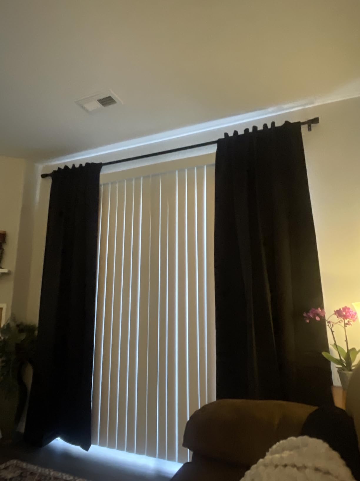 Joydeco Blackout Curtains for Bedroom, Black out curtains 96 inch long 2 Panels, Long Black Drapes with Rod Pocket Back Tab, Room Darkening Noise Reducing & Wrinkle-Free Drapes for Living Room Windows customer photo 1
