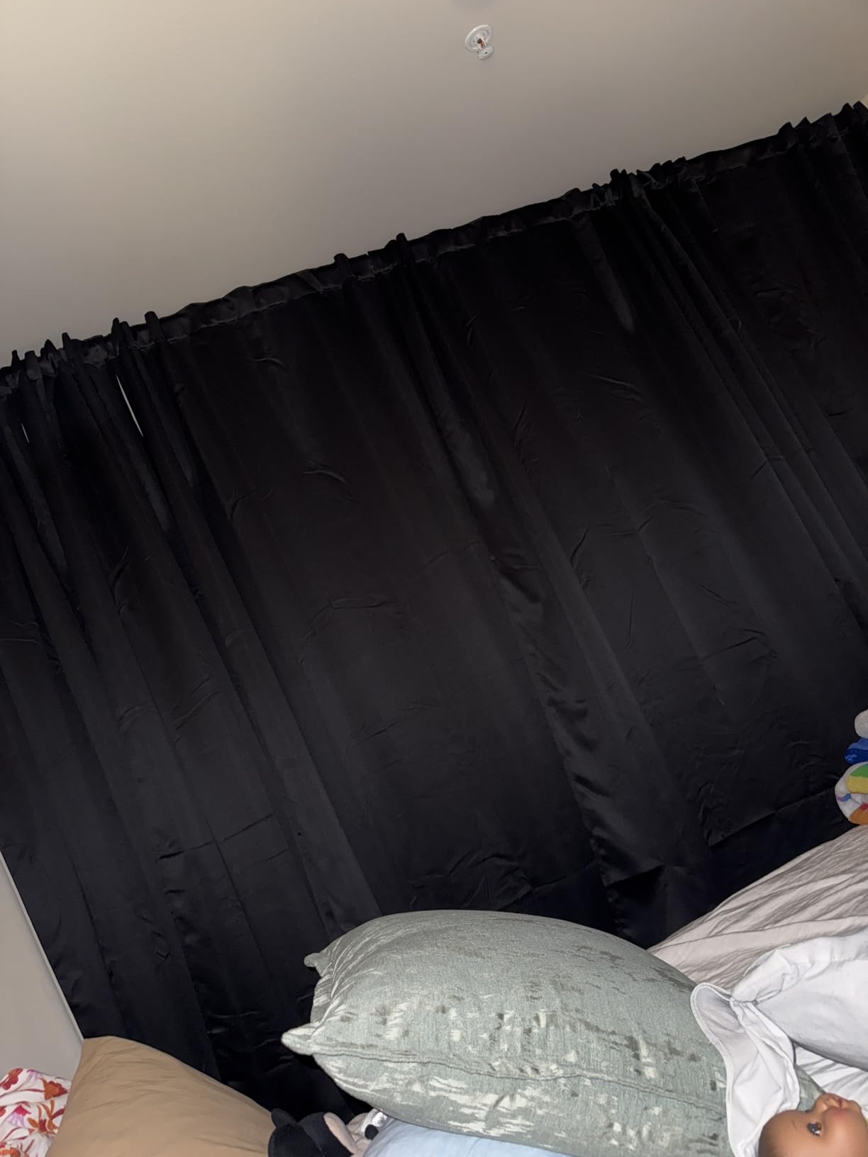 Joydeco Blackout Curtains for Bedroom, Black out curtains 96 inch long 2 Panels, Long Black Drapes with Rod Pocket Back Tab, Room Darkening Noise Reducing & Wrinkle-Free Drapes for Living Room Windows customer photo 2