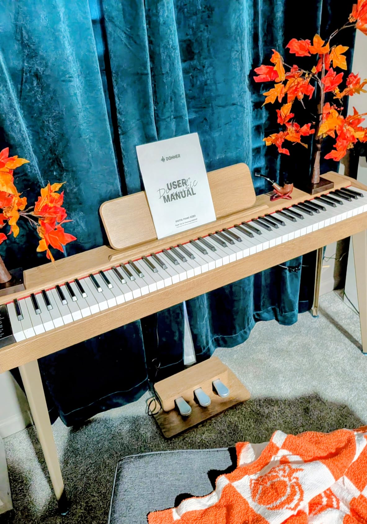 Donner OURA DDP-60 88 Key Digital Piano: Full Size Keyboard, Sensitive Touch, 8 Reverbs, Recording, 128 Voices. Includes Three Pedal, Electric Piano Keyboard for Beginners customer photo 2