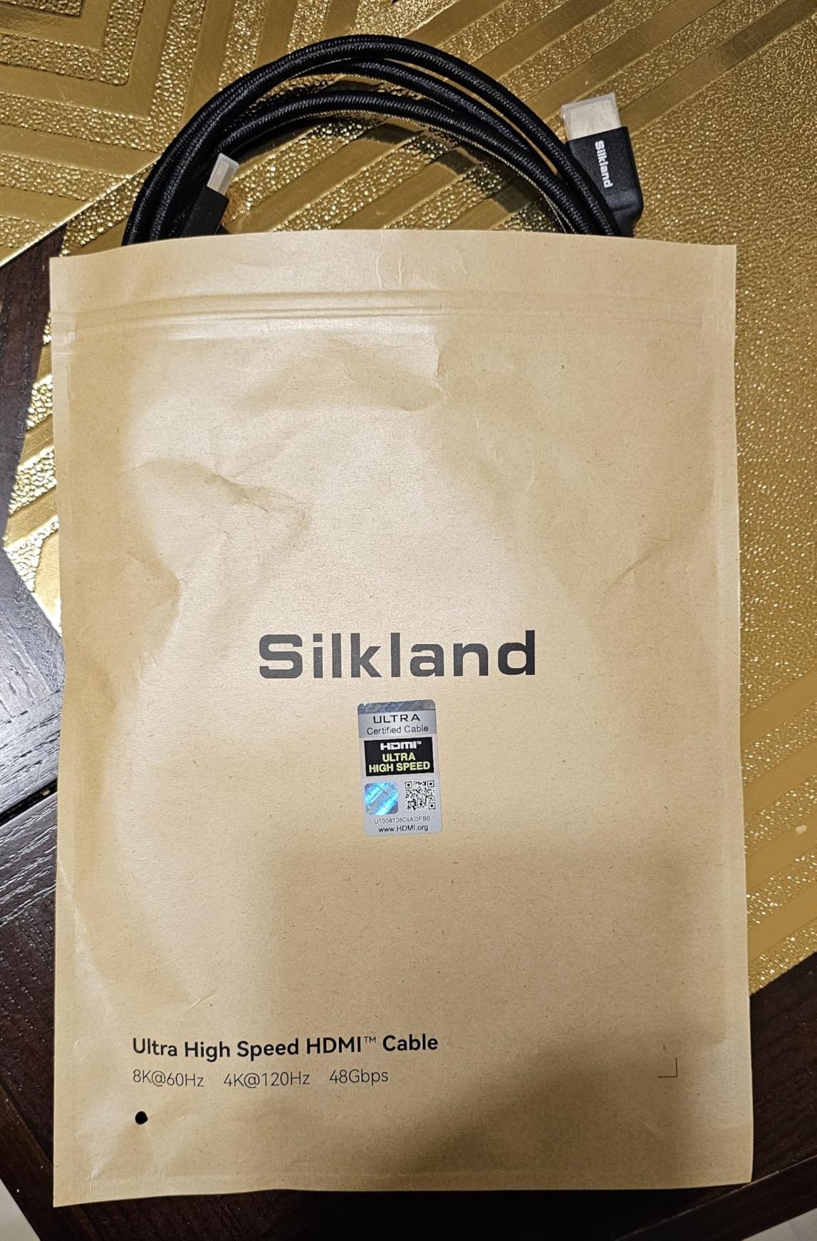 Silkland Certified HDMI 2.1 Cable Ultra High Speed 48Gbps Braided HDR 6.6FT | 4K@240Hz 144Hz 120Hz, 8K@60Hz, 1440P, HDR10+, eARC, HDCP 2.3, Dolby Atmos, DTS:X, Xbox, PS5, PS4, Roku TV, Monitor, PC TV customer photo 1