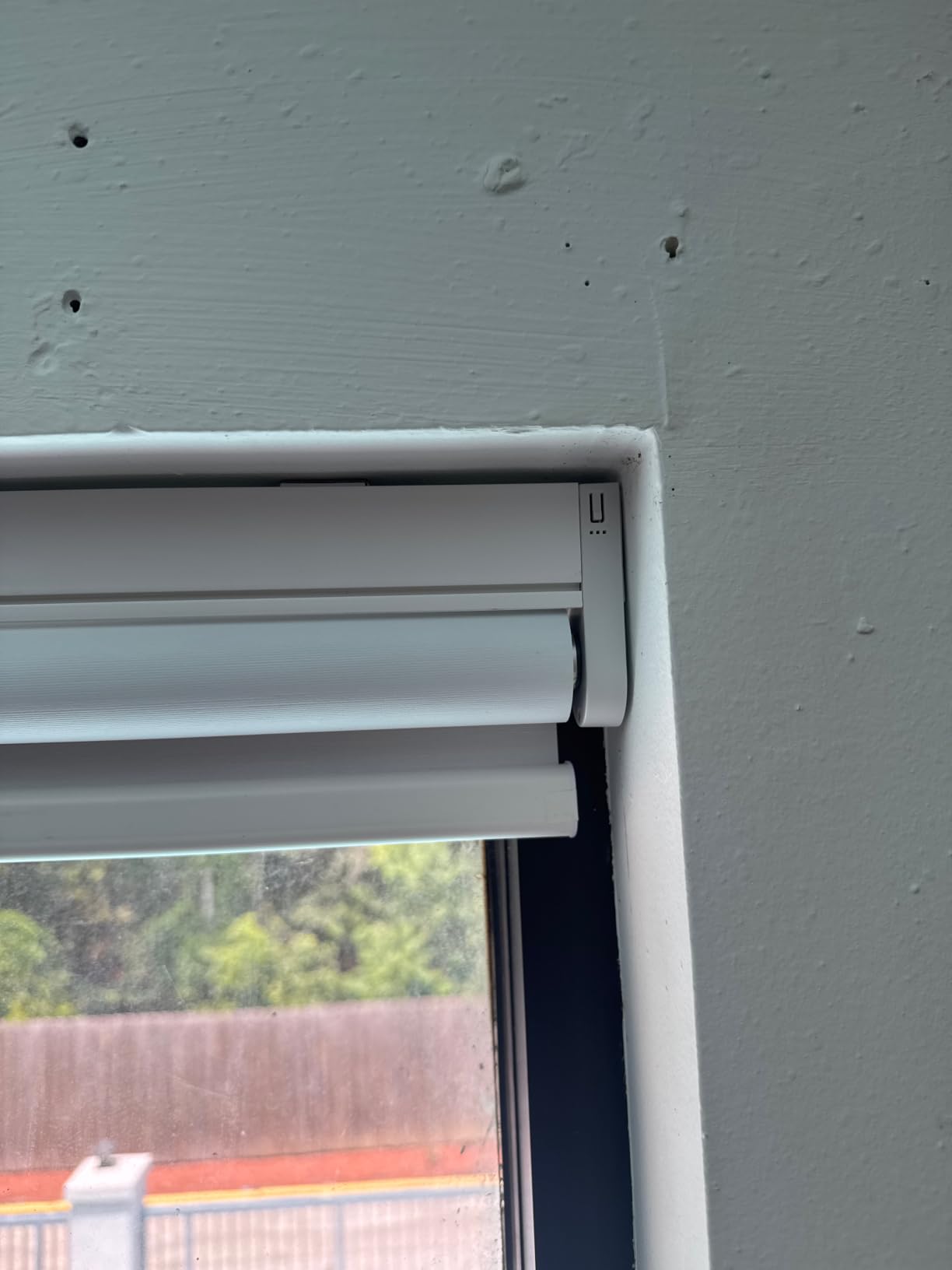 Motorized Blinds with Remote, [Free Solar Panels] Cordless Smart Blinds with Valance Cover, Blackout Electric Blinds with Remote Control, Automatic Roller Shades for Windows White 34