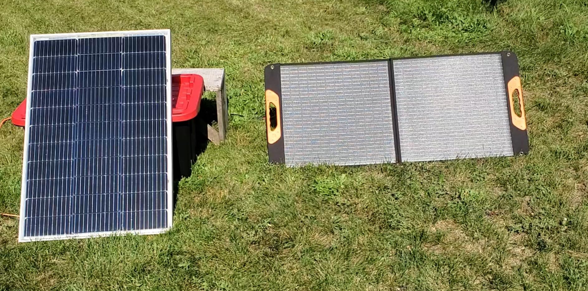 ZOUPW 100W Portable Solar Panel with 5-in-1 Cable,23.5% Efficiency Mono Foldable Solar Charger for Jackery 300/Ecoflow River/Anker/Bluetti,IP67 Waterproof for Camping RV Off-Grid Emergency Power customer photo 1