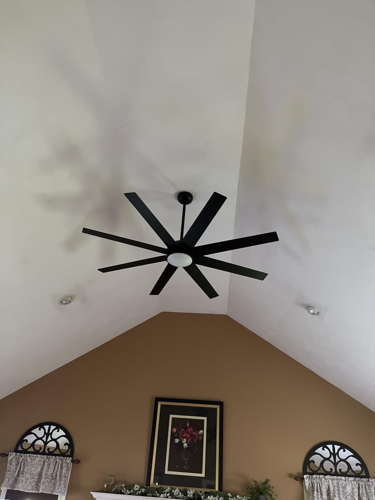 Fanbulous 65 Inch Black Ceiling Fans with 3CCT Lights and Remote | 6 Speeds, Quiet Reversible DC Motor, 24W LED, 8 Blades, Indoor/Outdoor, for Living Room Bedroom Patio customer photo 2