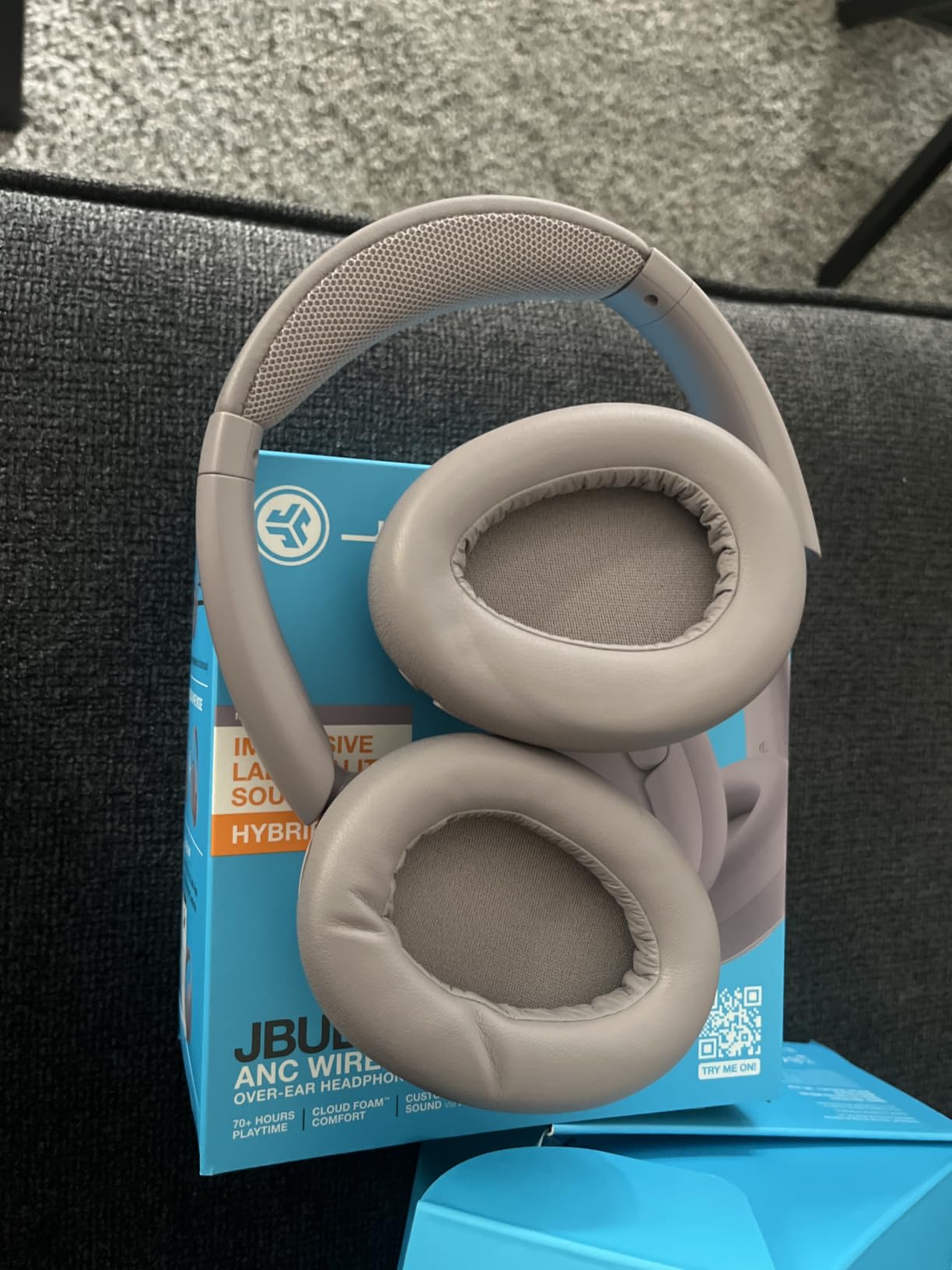 JLab JBuds Lux ANC, Over Ear Headphones, Active Noise Cancelling, Bluetooth, Graphite customer photo 1