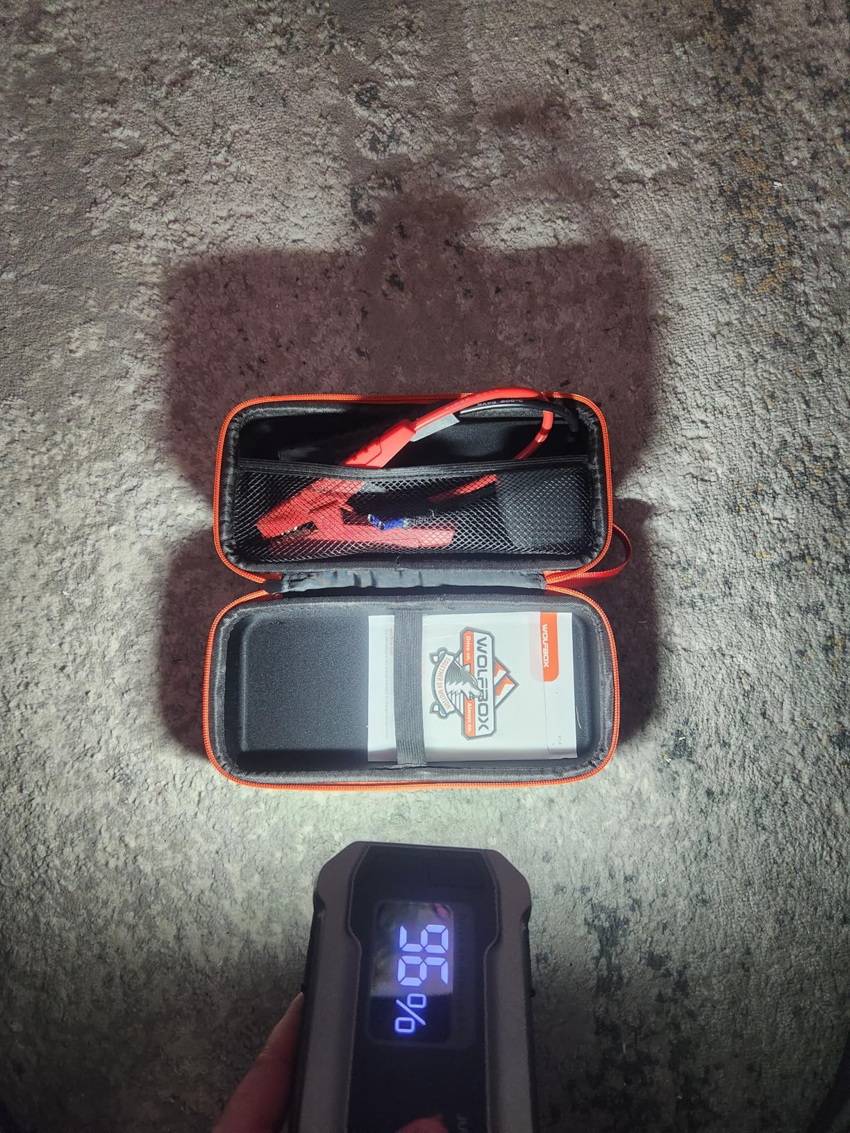 WOLFBOX 4000A Jump Starter, 12V Car Battery Jumper Starter Portable with 65W Quick Charger, LED Display, 88.8Wh Booster Jump Box Pack (10L Gas 10L Diesel Engine) with LED Light, Jumper Cables, MV24 customer photo 1