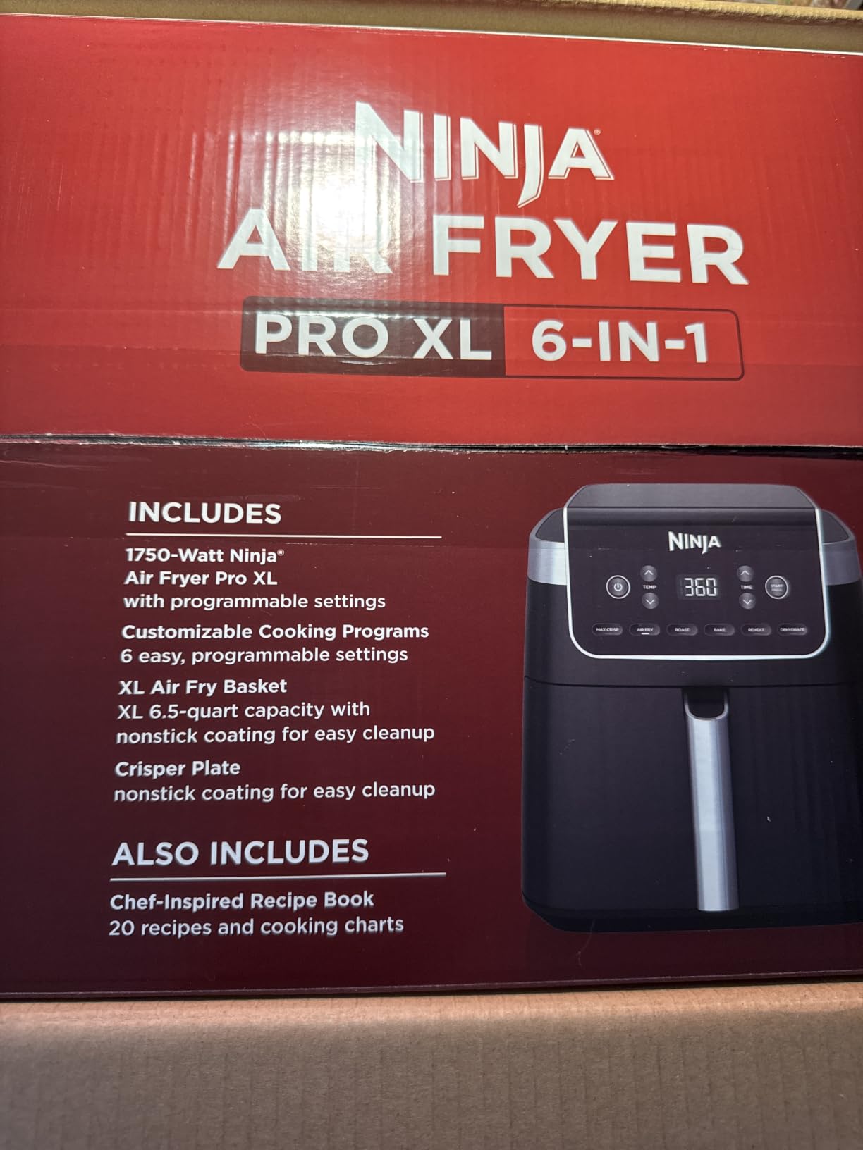 Ninja Air Fryer XL with MaxCrisp, 6.5 Qt, 6-in-1, Grey, AF181 | Max crisp, air fry, roast, bake, reheat, dehydrate, 1750W, 450F max, Fits 9 lbs wings customer photo 2