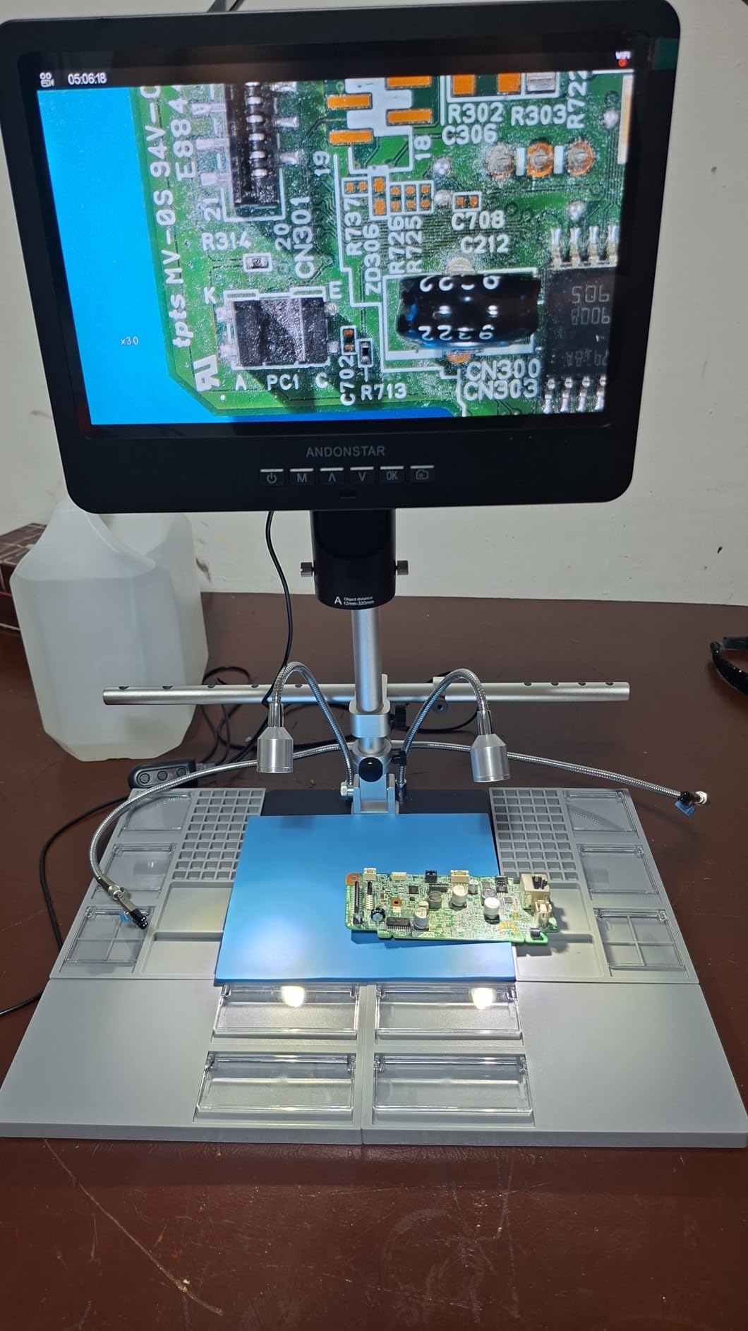 Andonstar AD249S-M Plus 3 Lens 2160P 10.1'' HDMI Digital Microscope 2000x | Soldering Microscope for Electronics Repair, Soldering Station with Helping Hands, Tool Holder, Anti-Static Mat, 32GB Card customer photo 1