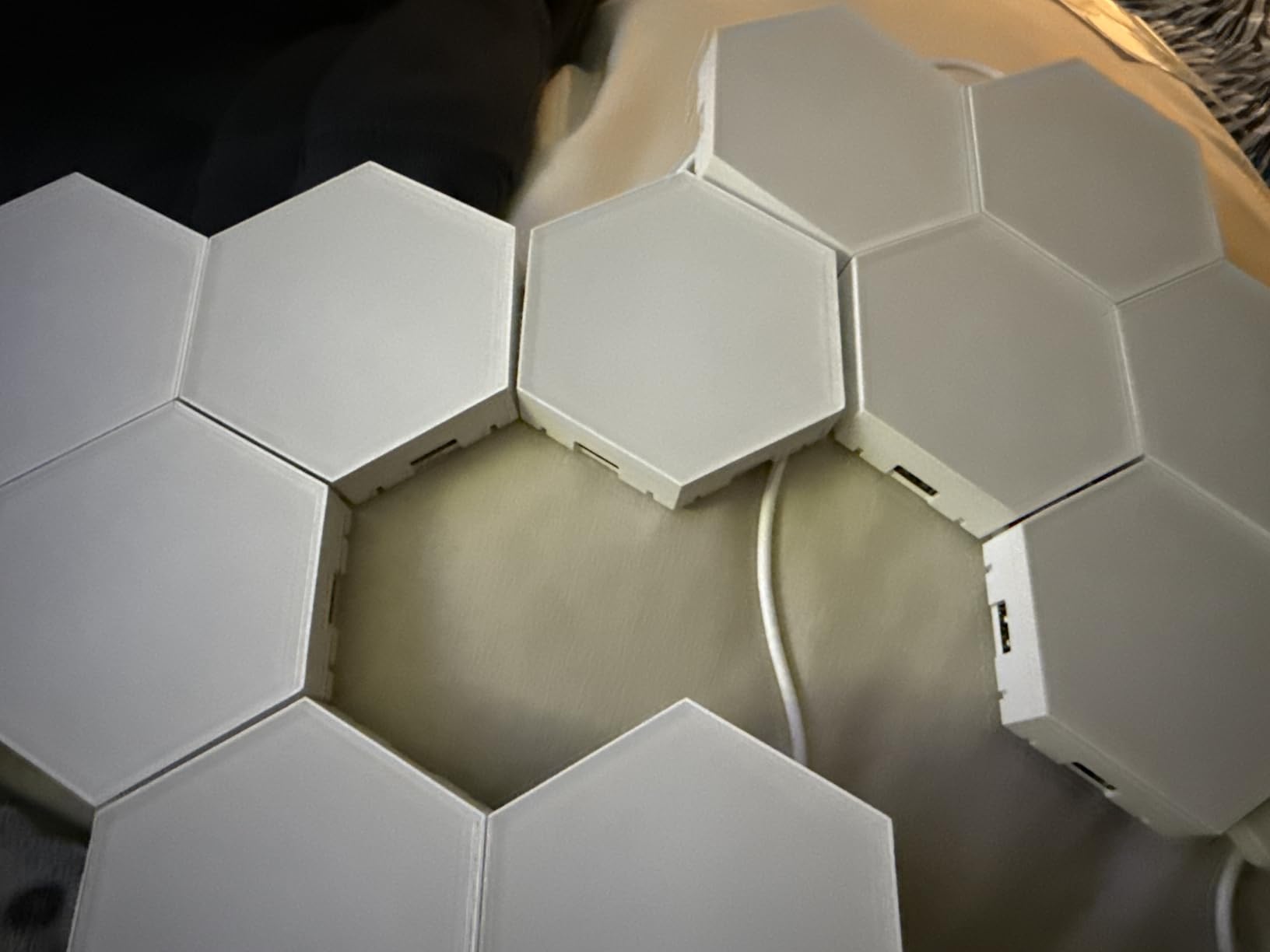 OJQ 20 Pack Hexagon Lights Wall RGB Panel - Hexagonal Led Lights Room Decor | Wall Lights Birthday Decorations Gaming Equipment Honeycomb Shape Panels Hexagon Gaming Lights for Bedroom Children customer photo 1