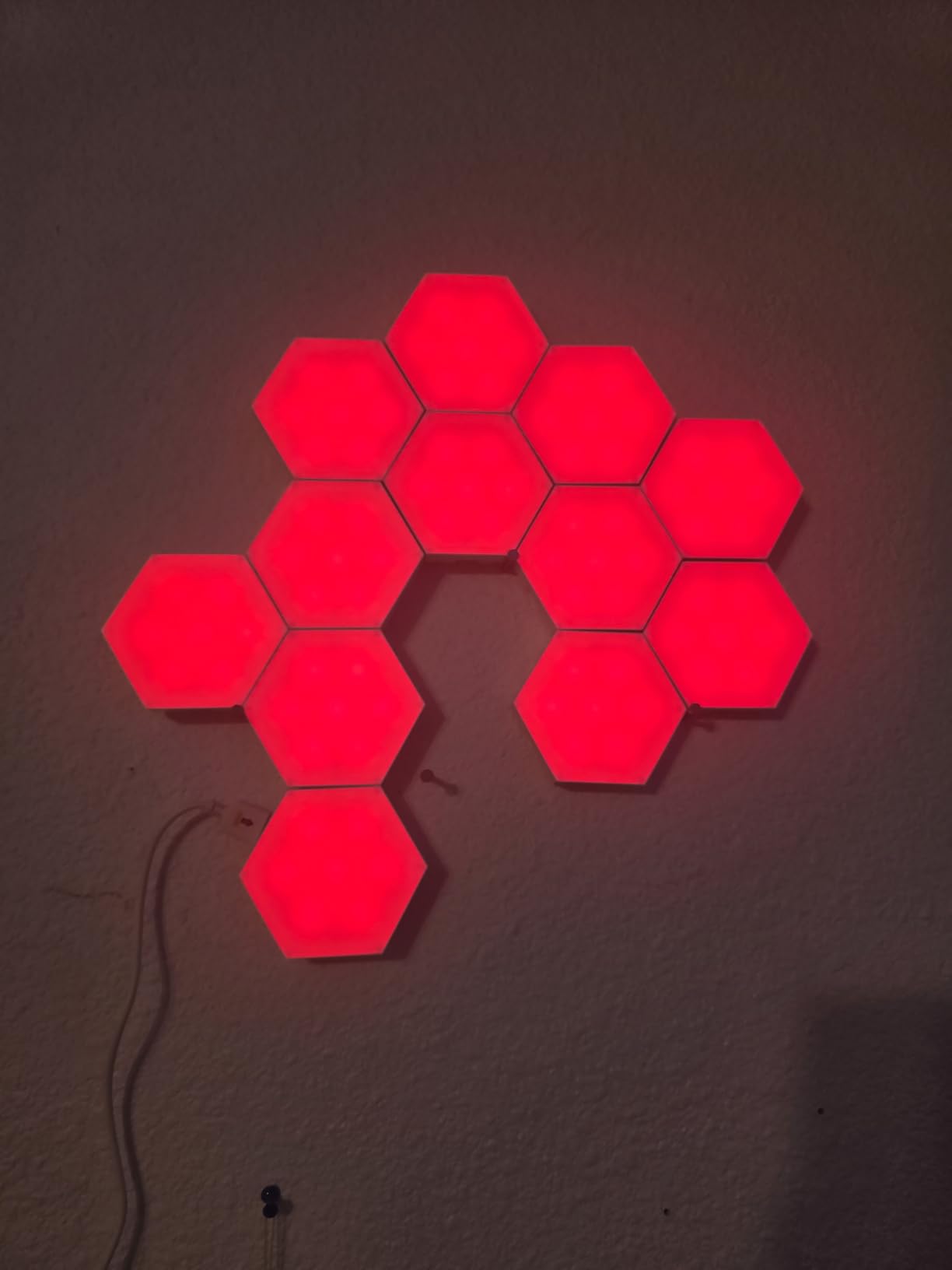 OJQ 20 Pack Hexagon Lights Wall RGB Panel - Hexagonal Led Lights Room Decor | Wall Lights Birthday Decorations Gaming Equipment Honeycomb Shape Panels Hexagon Gaming Lights for Bedroom Children customer photo 2