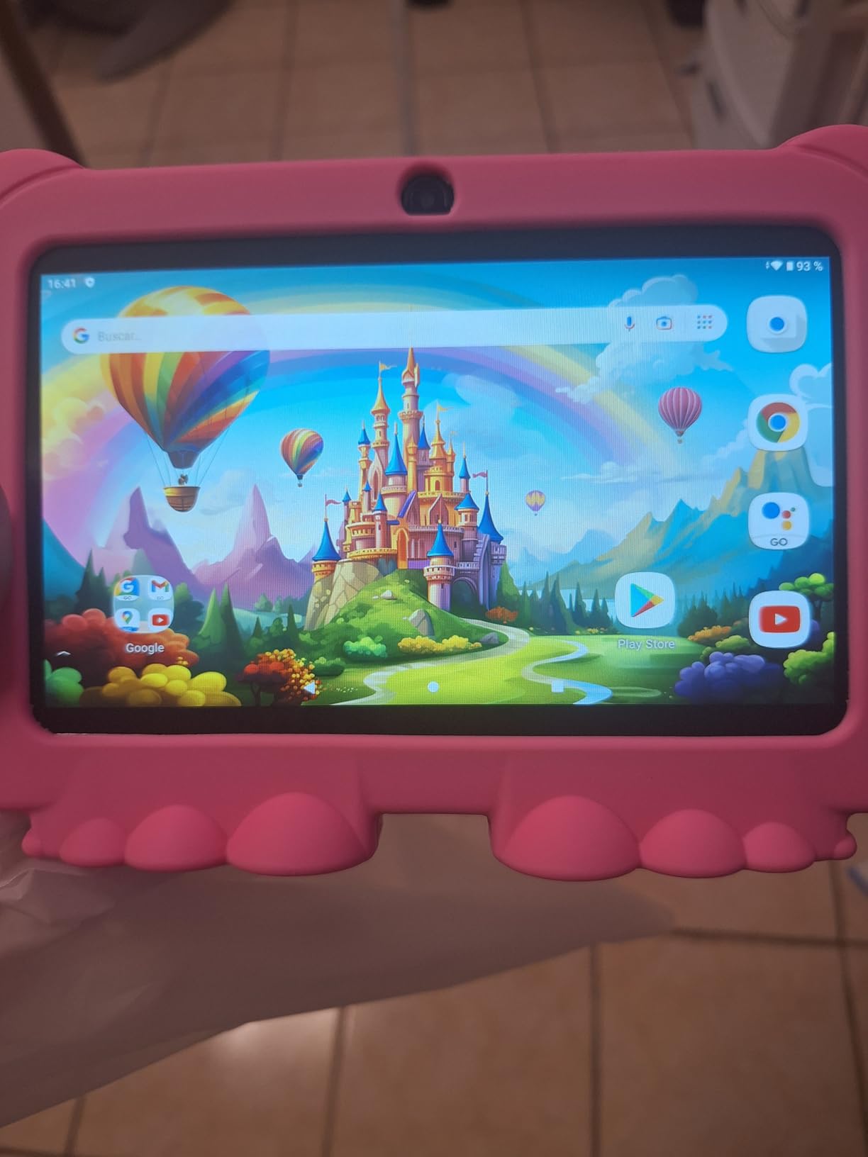 HOTTABLET Kids Tablet 7 inch Android, 4GB RAM 32GB ROM, 1TB Expansion, with Parental Control, WiFi, Bluetooth, Dual Camera with Silicone Case, 1PCS (Pink) customer photo 1