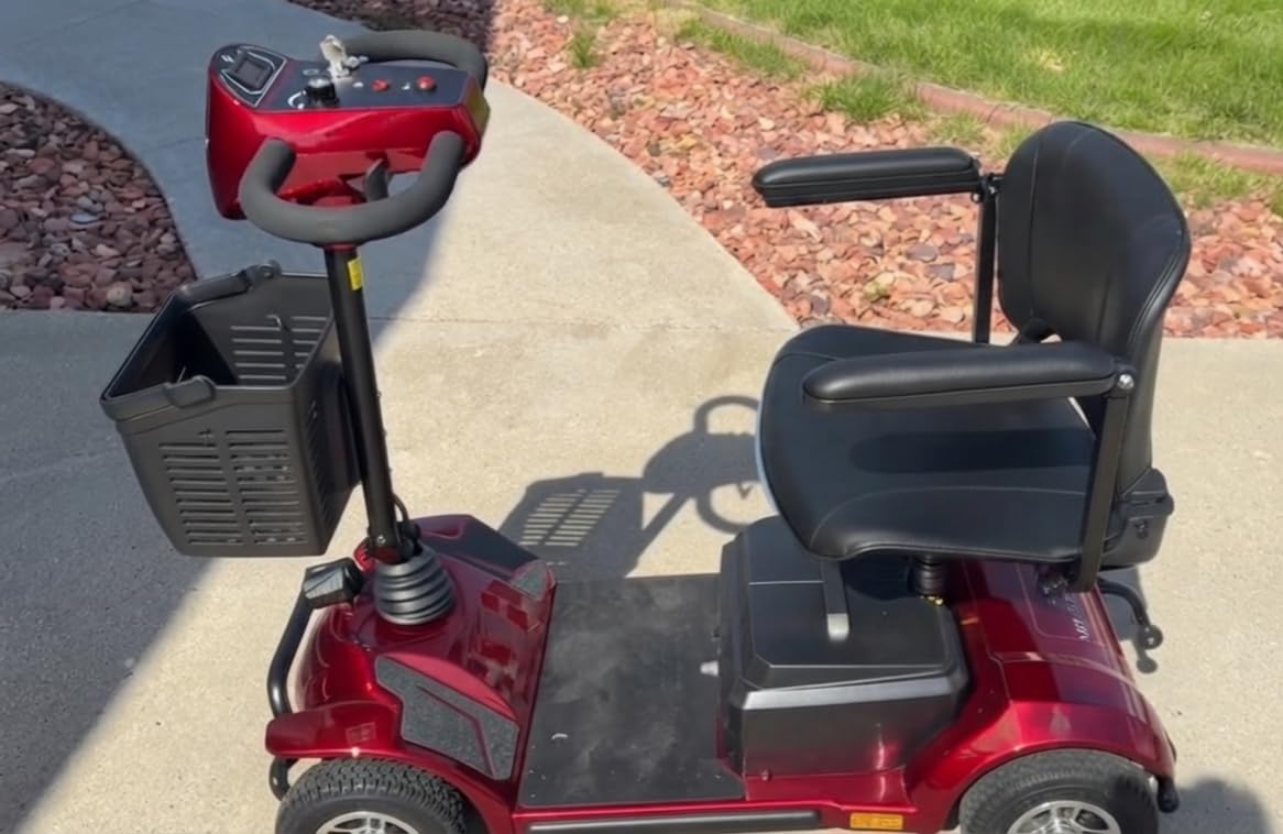 Hoverfly T4 4-Wheel Mobility Scooter for Seniors/Adults, Max 12.4 Miles & 3.7mph, 9
