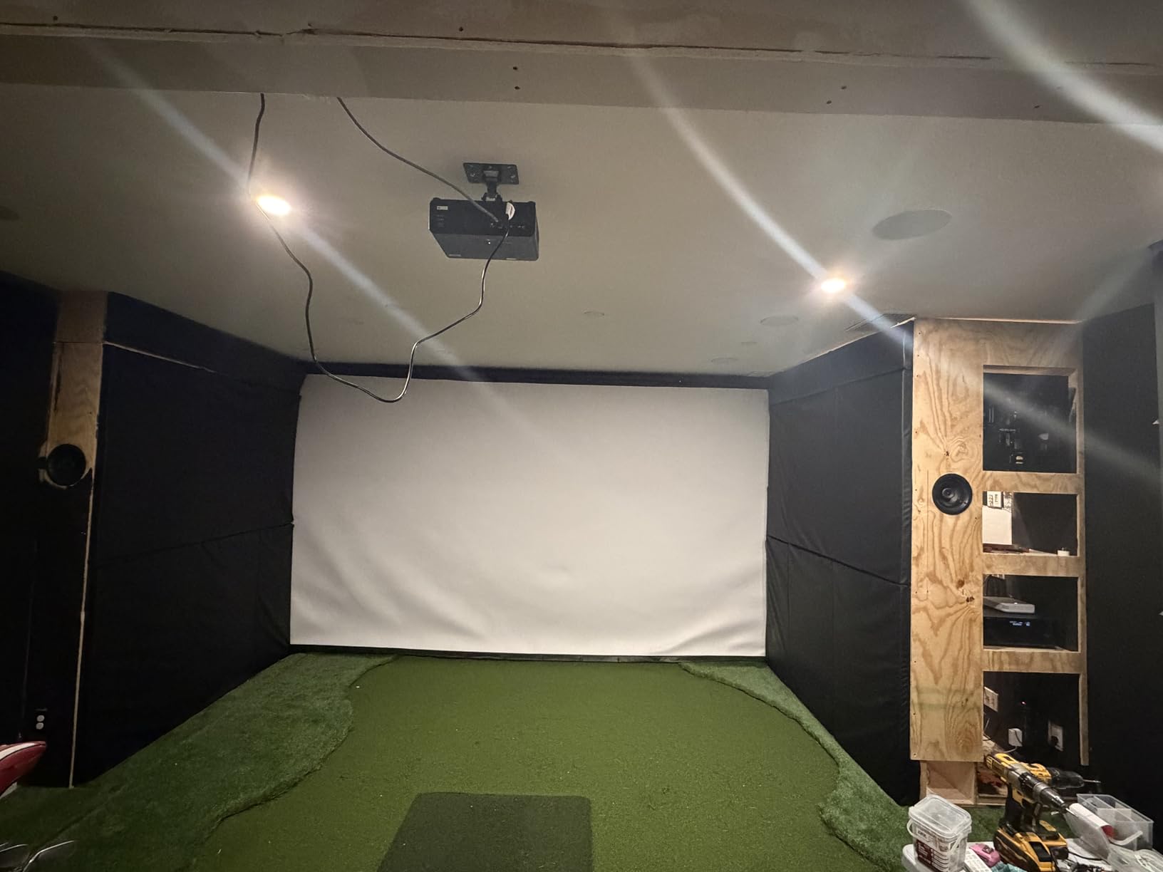 XINLEI Universal Projector Ceiling Mount Low Profile Projector Mount w/Retractable Arms and Multiple Adjustment Function, Black PR14B customer photo 1