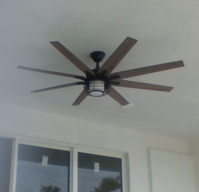Amico 100 Inch Ceiling Fans with Remote, Black Large Ceiling Fan, No Light customer photo 1