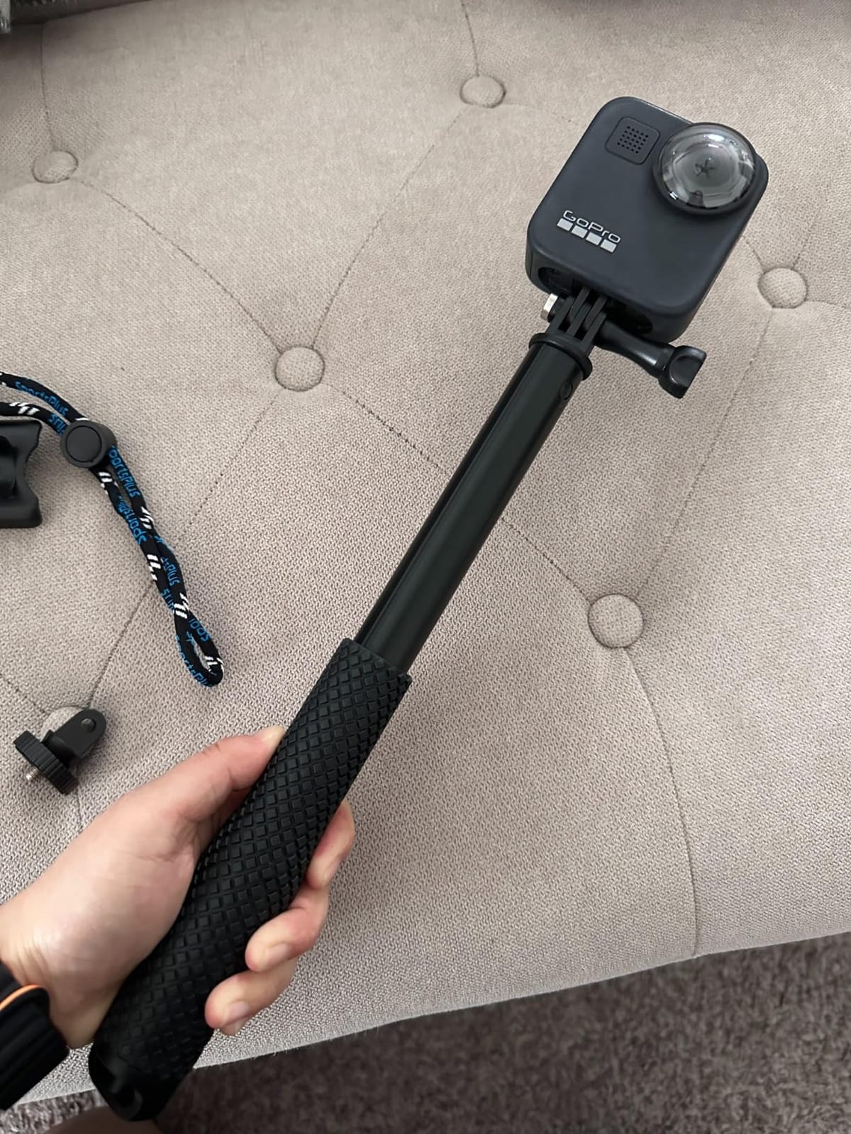 SOONSUN Waterproof Selfie Stick Long Extension Pole for GoPro Action Camera - 46in Underwater customer photo 1