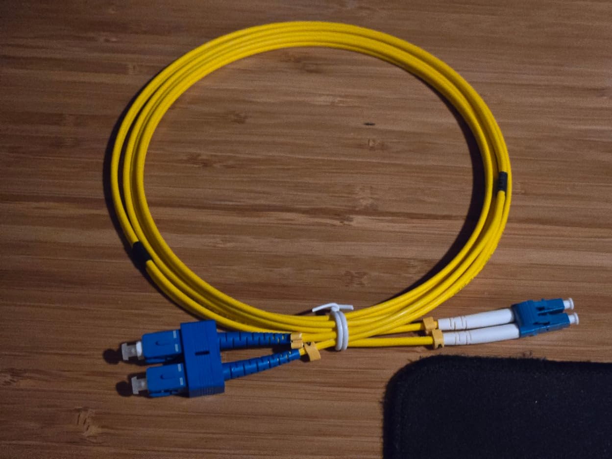 LC to SC Fiber Patch Cable, OS2 Single Mode, 1M/3.3FT, 5 Pack | Individually Tested, 9/125um Duplex SMF, LSZH Jacket, UPC Connectors, for QSFP Transceivers, Switches and Patch Panels customer photo 2