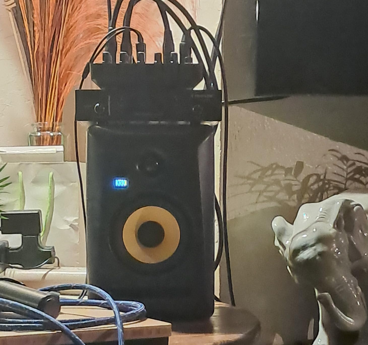 4 Channel Podcast Audio Mixer, Compact Mixing Console with 99 DSP Effects, 48V Phantom Power, XLR Inputs for Recording, Home Studio customer photo 1