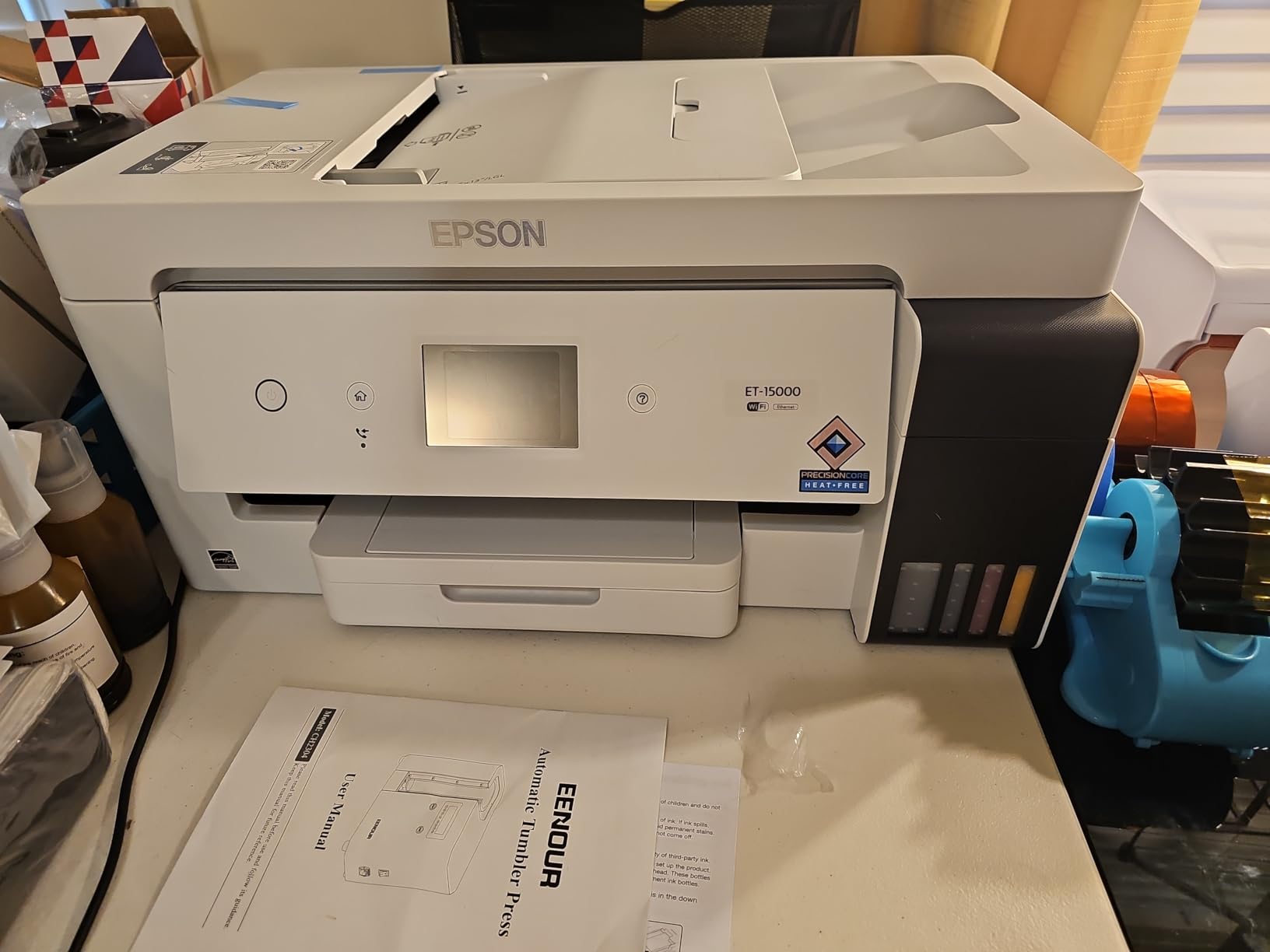 Pinckney Cartridge-Free Super-Tank Printer with Sublimation Ink Bundle for Heat Transfers, Easy Fill, Built-in Scanner & Copier and Printing up to 13 x 19 Inches (Wide Format) customer photo 2