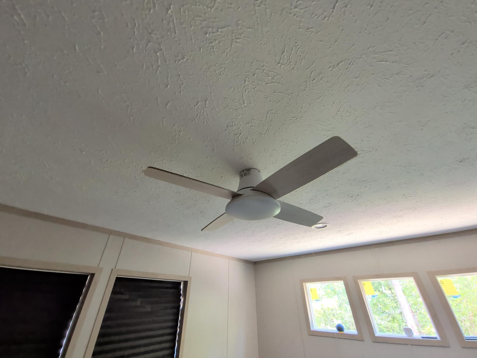 DREO Ceiling Fans with Lights, 44'', RGBIC Flush Mount Smart Ceiling Fan | Quiet DC Motor for Bedroom, Dimmable LED, 12 Speeds & 3 Fan Modes, Low Profile Easy Install, 12H Timer, App & Remote Control customer photo 2