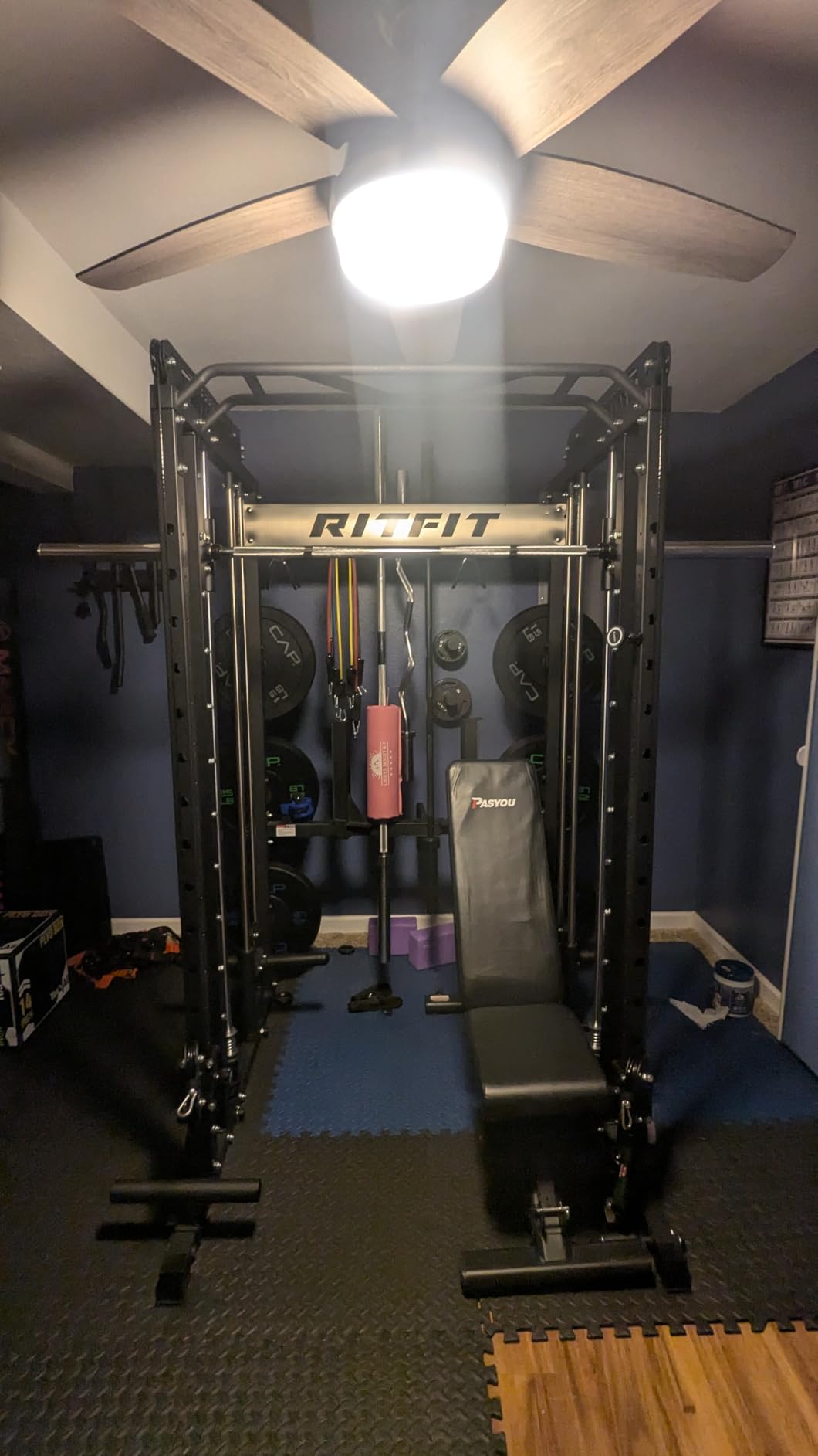 RitFit M1 Pro Smith Machine with Cable Crossover System, Multi-Function Squat Rack Power Cage for Home Gym, Power Rack and Packages customer photo 1