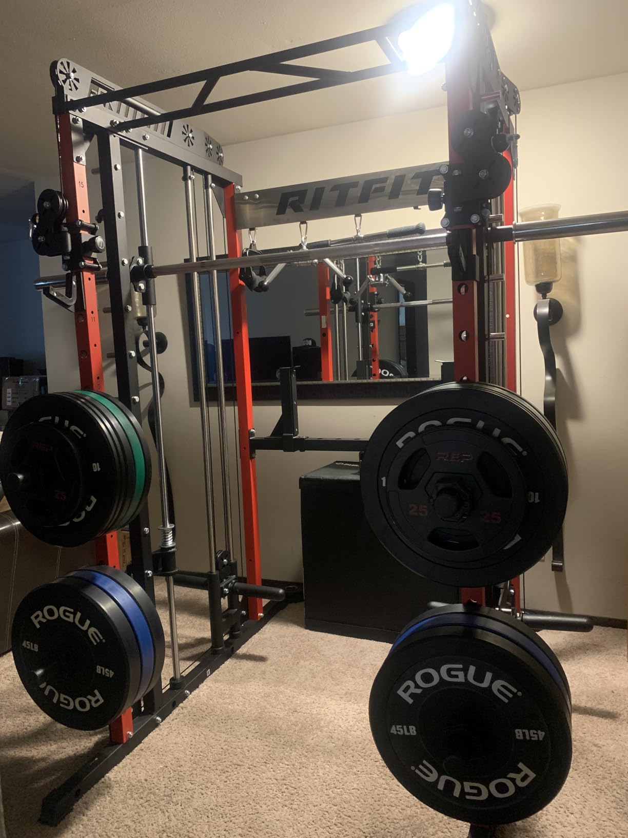 RitFit M1 Pro Smith Machine with Cable Crossover System, Multi-Function Squat Rack Power Cage for Home Gym, Power Rack and Packages customer photo 2