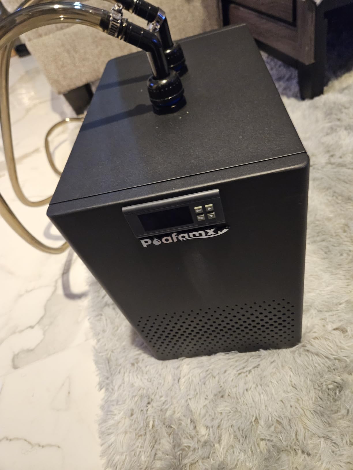 Poafamx Aquarium Chiller 26gal, 1/13 HP Small Water Chiller for Axolotl, Fish Tank Cooler with Quiet Compressor for 20-30 Gallon Saltwater Freshwater Coral Jellyfish Hydroponic 110V customer photo 1