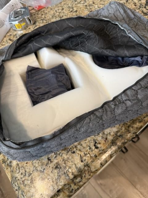 Bespilow Memory Foam Lap Desk Pillow for Adults - Extra Large Gaming Pillow for Lap, Laptop Couch Desk with Arm Rests & Independent Cup Holder, Ergonomic Bed Desk for Keyboard, Mouse & Working customer photo 1