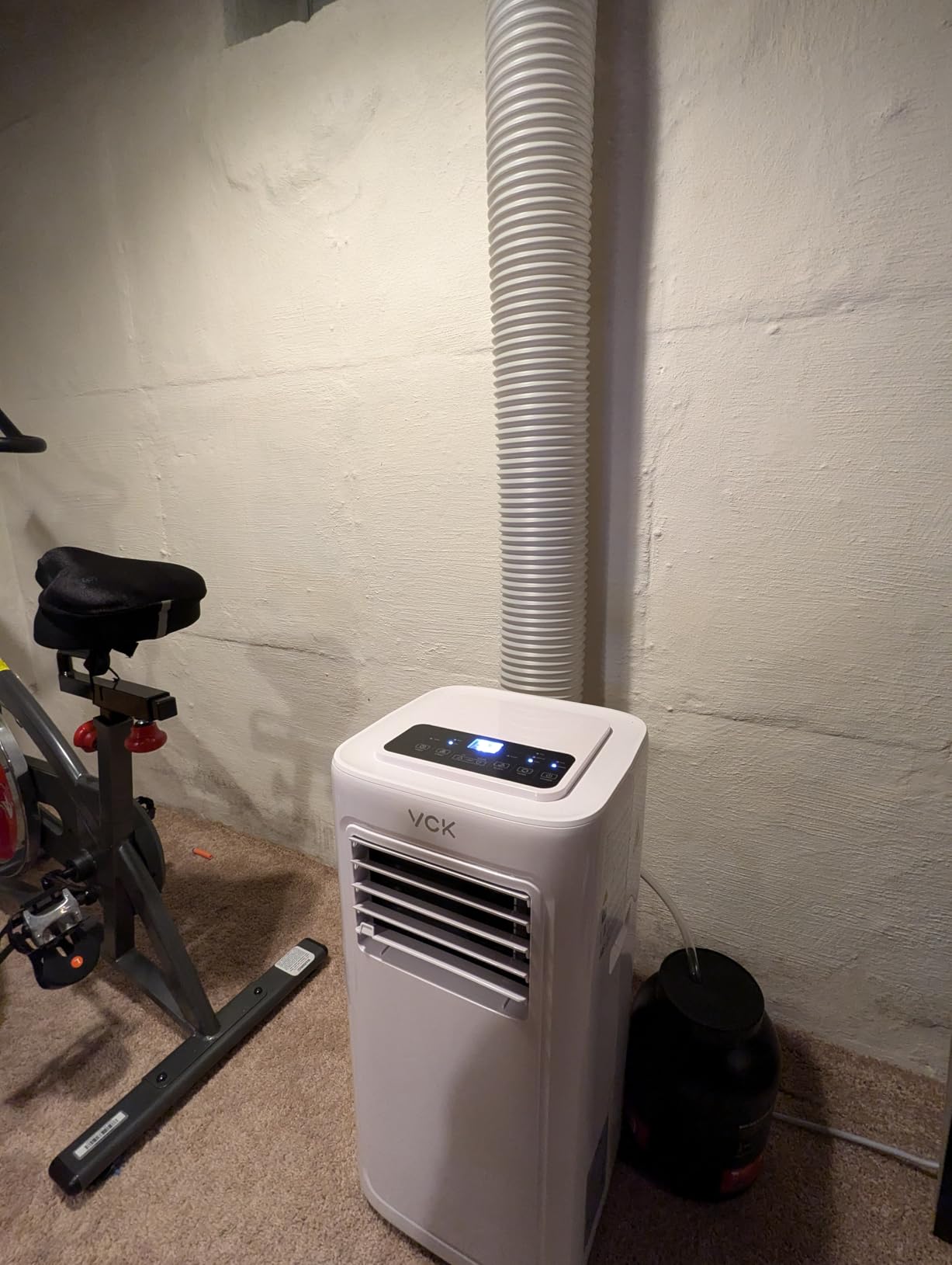 VCK 42dB Ultra-Quiet 8000 BTU Portable AC Unit - 4-in-1 Air Conditioner with Dehumidifier Mode & Turbo Fan, Cools 350 Sq.Ft Spaces, Smart LED Display, Sleep Function, Includes Window Mount Kit Black customer photo 1