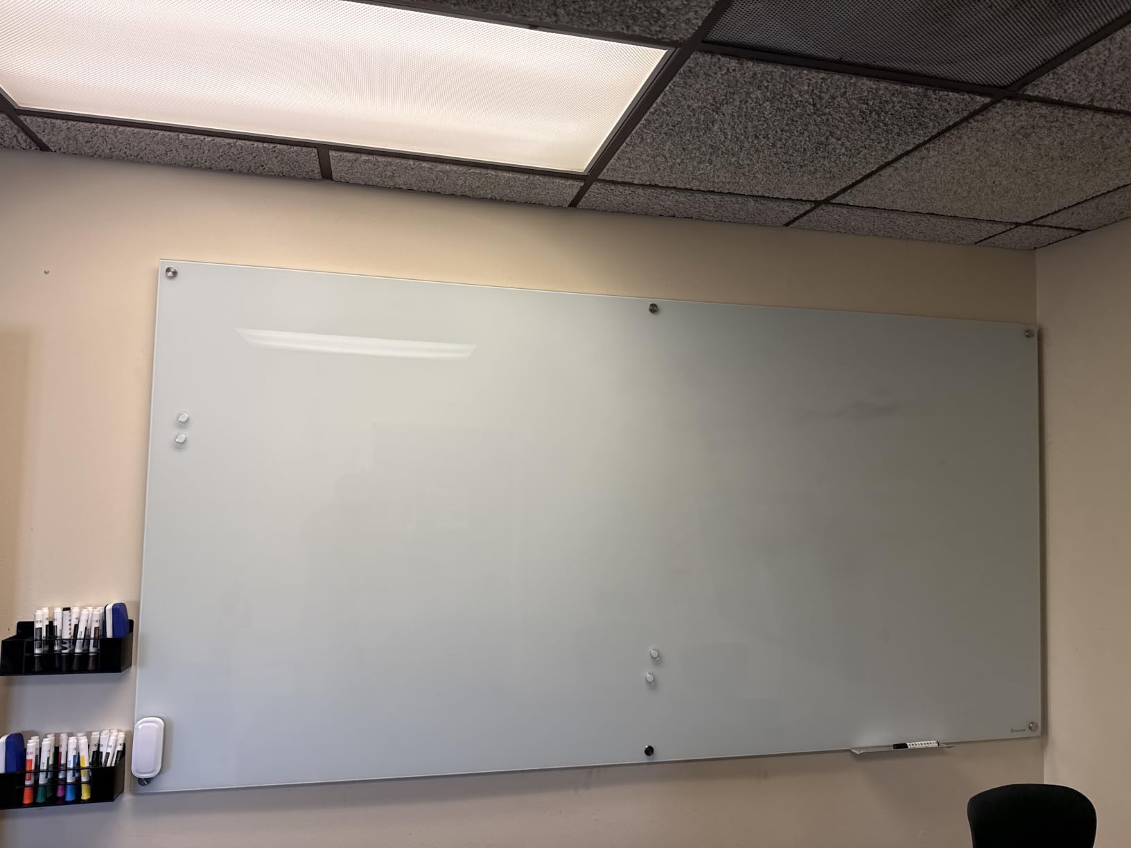 Magnetic Glass Whiteboard - Glass Dry Erase Board 48