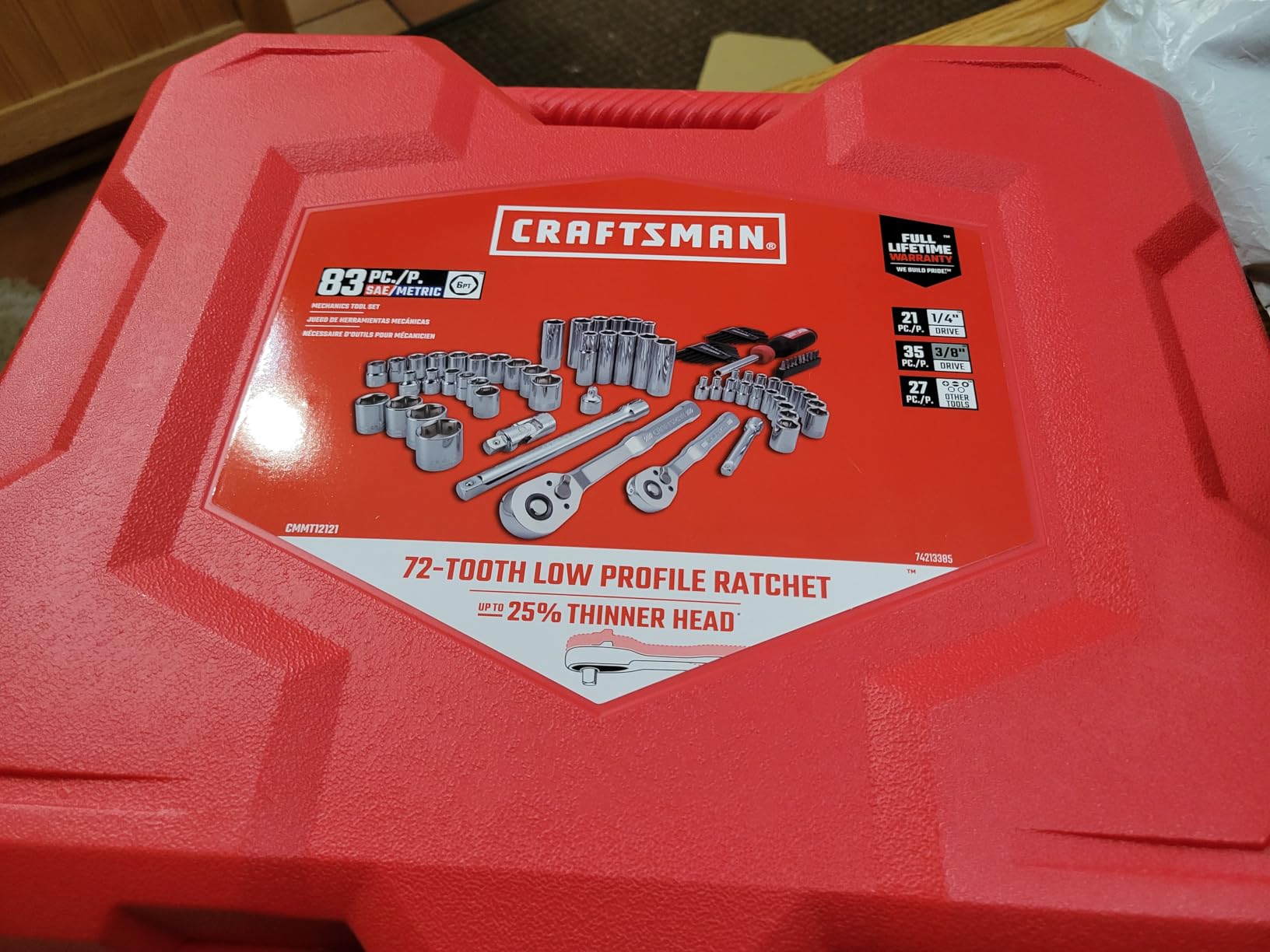 CRAFTSMAN Mechanics Tool Set, 83 Piece Hand Tool and Socket Set SAE/Metric (CMMT12121) customer photo 2