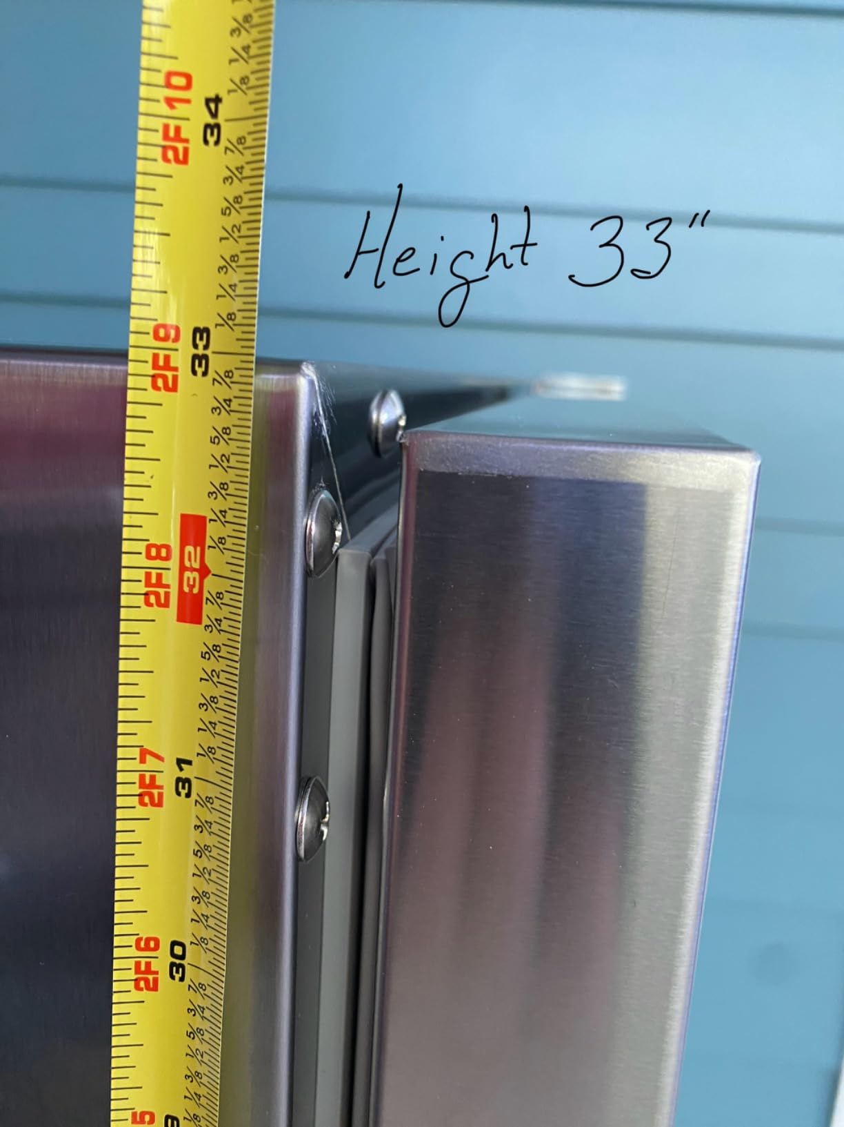 21 Inch Outdoor Refrigerator, Weather Proof Stainless Steel Beverage Beer Cooler Under Counter Fridge, Indoor/Outdoor Refrigerator with 3 Shelves for Patio Kitchen and Commercial Use customer photo 2