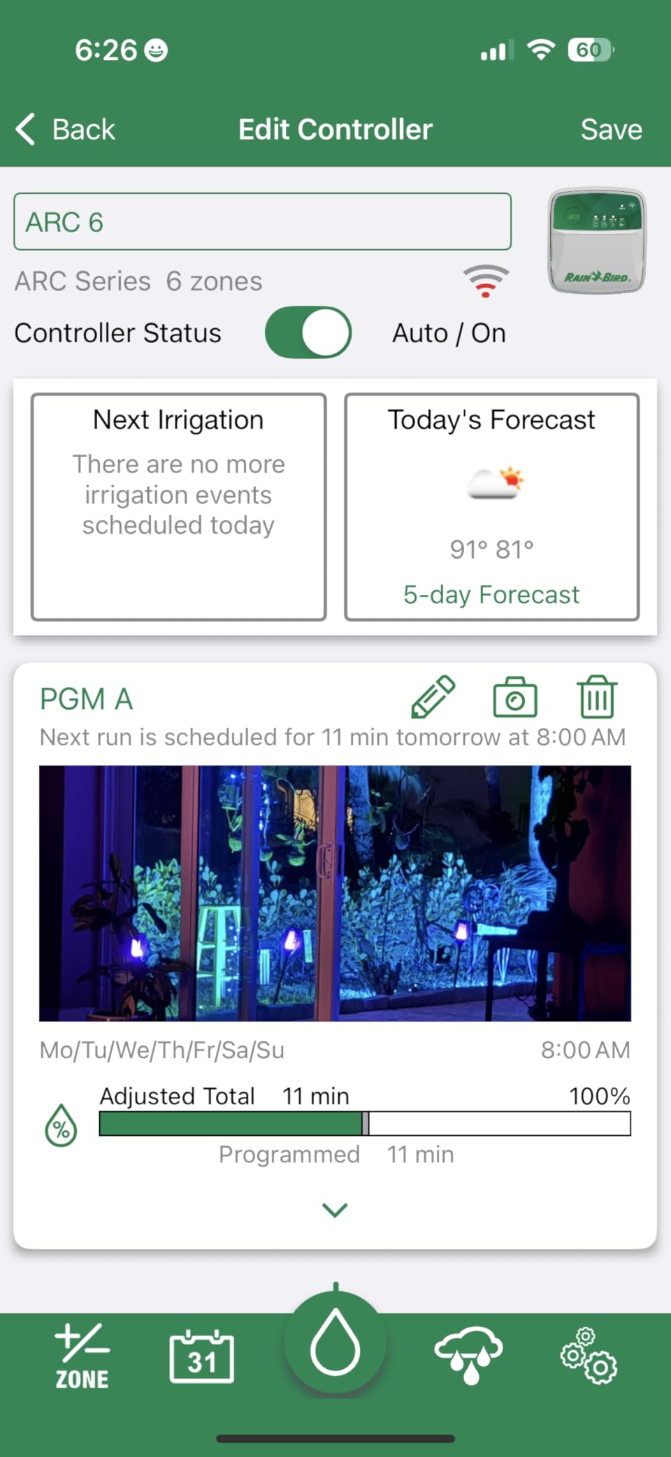 Rain Bird ARC6 Irrigation Controller, Smart WiFi, Indoor, 6-Station customer photo 2