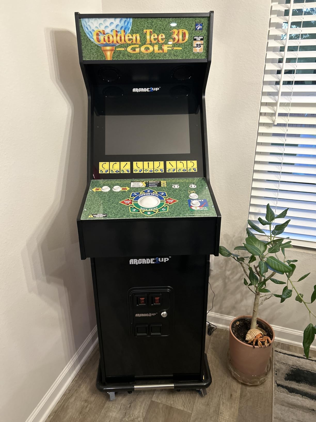 Arcade1Up Golden Tee 3D Deluxe Home Arcade, 8 Golf + Bowling Games | Over 5-Foot Video Game Machine with Trackball Controller customer photo 2