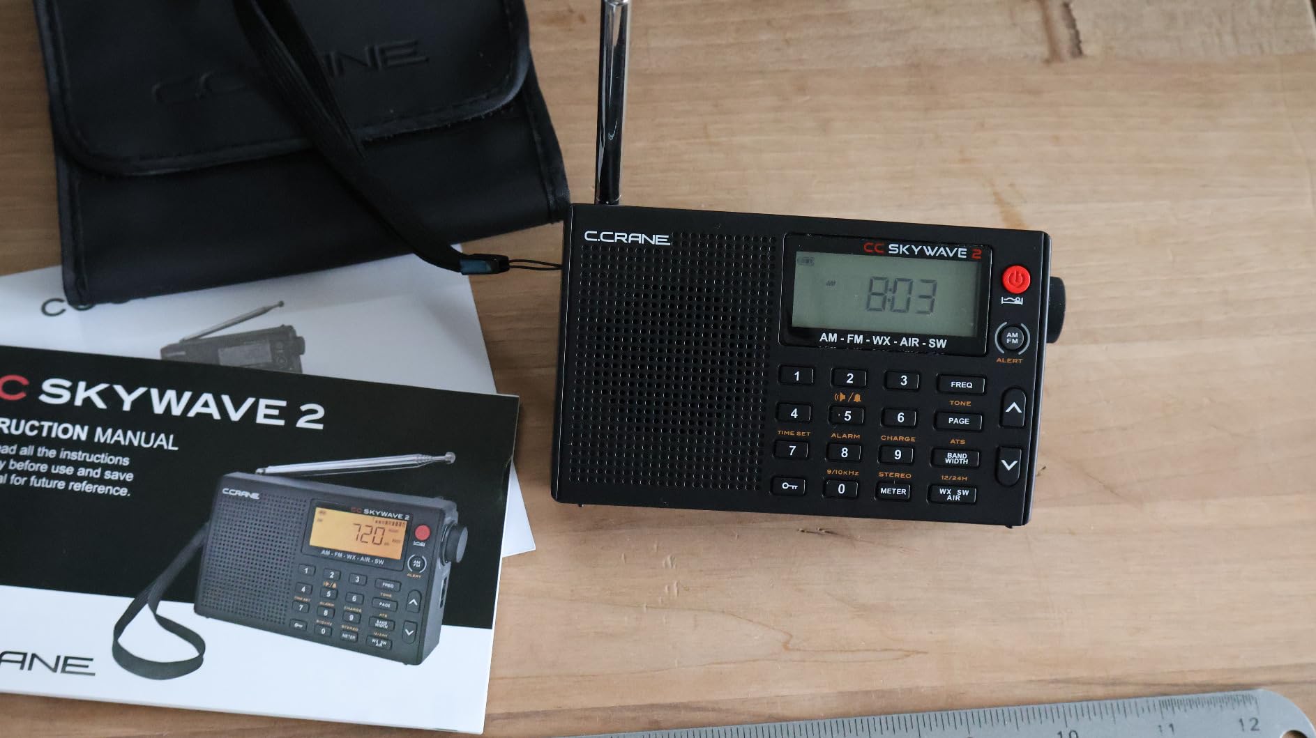 C. Crane CC Skywave 2 AM, FM, Shortwave, NOAA Weather + Alert, VHF Aviation Band, Small Battery-Operated Portable Travel Radio with Clock and Alarm customer photo 2