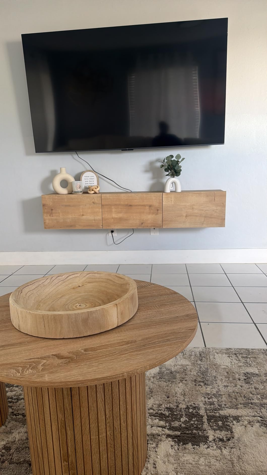 Floating TV Stand Wall Mounted for 65
