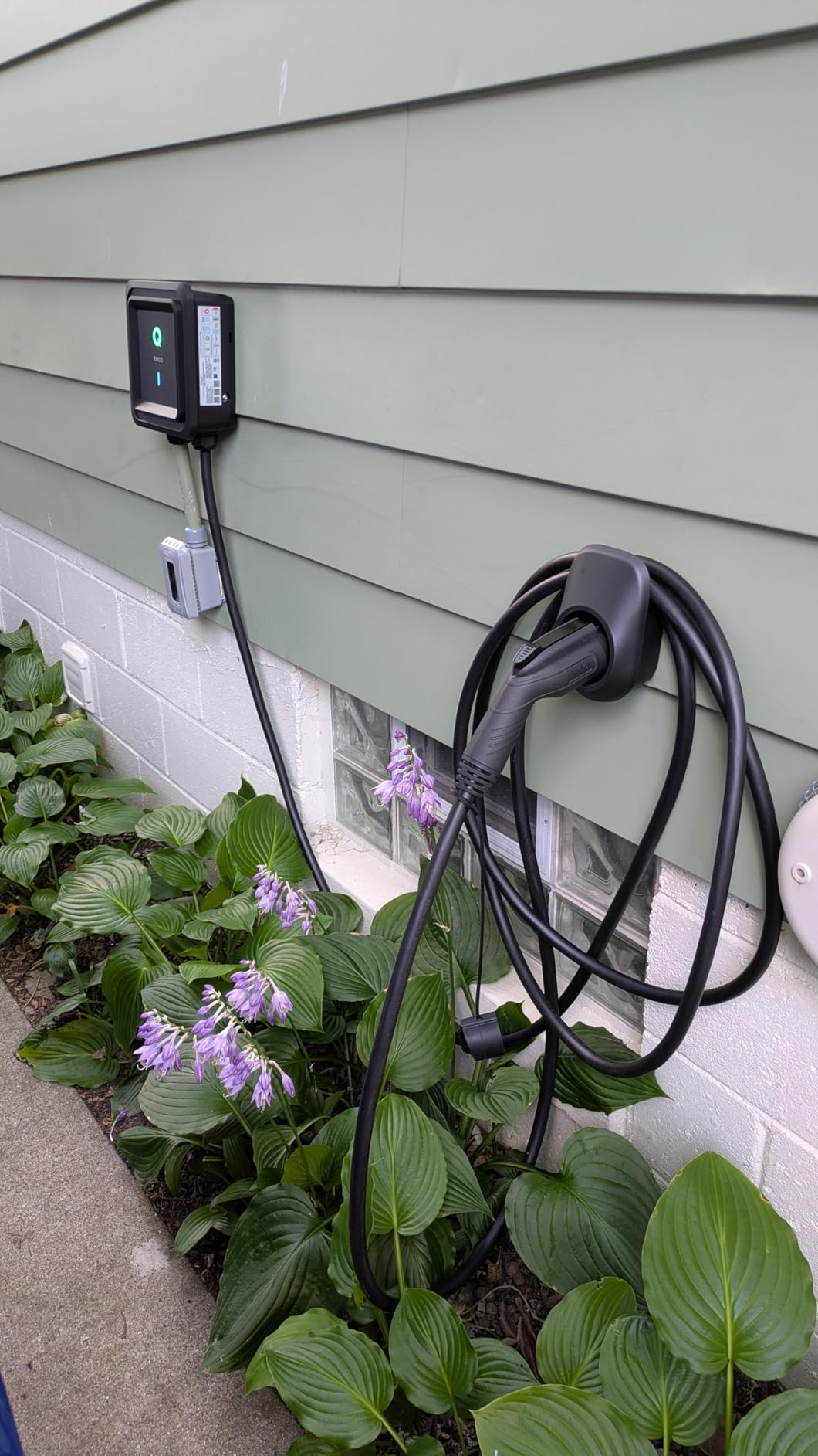 Level 2 EV Charger J1772 48A - Hardwired 240V Wall Charging Station | up to 50 mph, 25ft Cable, Enhanced WiFi (2.4GHz), Smart App, Weatherproof Indoor/Outdoor (IP66, NEMA 4), UL & ETL Certified customer photo 1