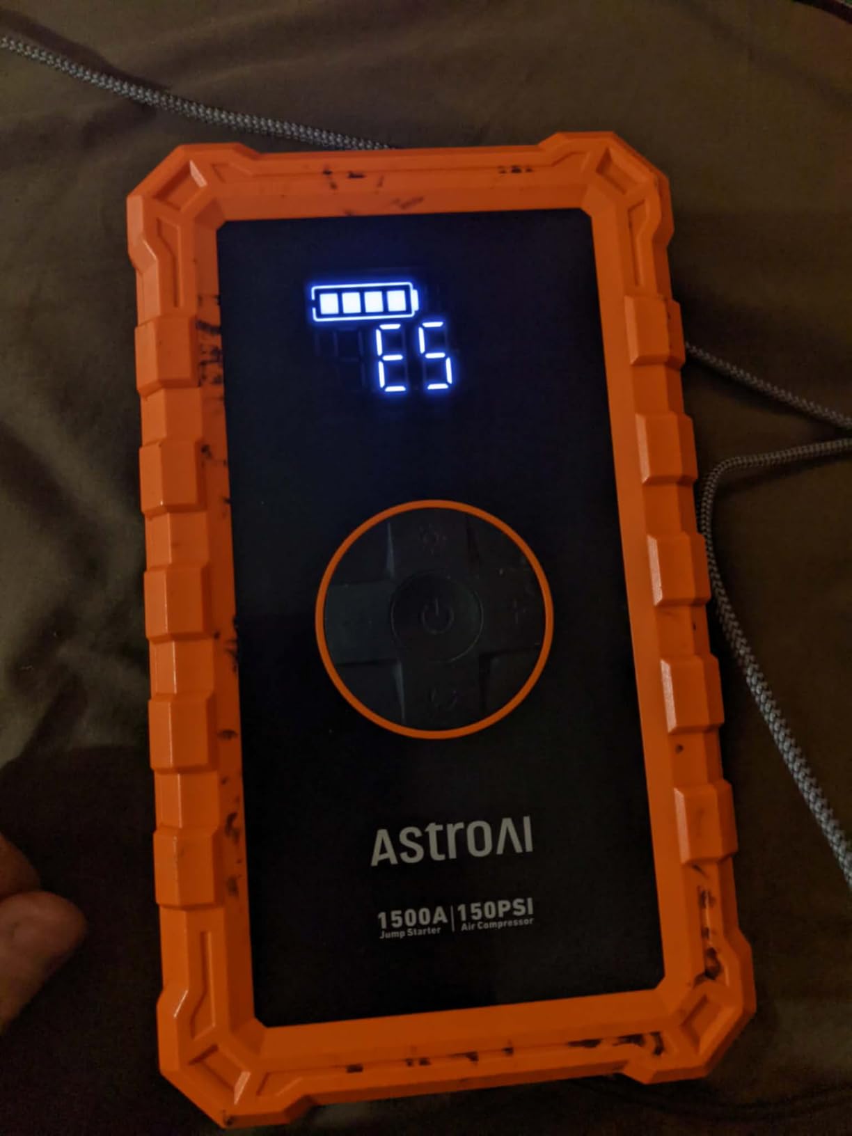 AstroAI S8 Air Jump Starter with Air Compressor, 3000A Peak Car Battery Jump Starter Portable (9.0 Gas/6.5L Diesel) with 150PSI Cordless Auto-Shutoff Tire Inflator, 12V Battery Charger Booster(Orange) customer photo 1