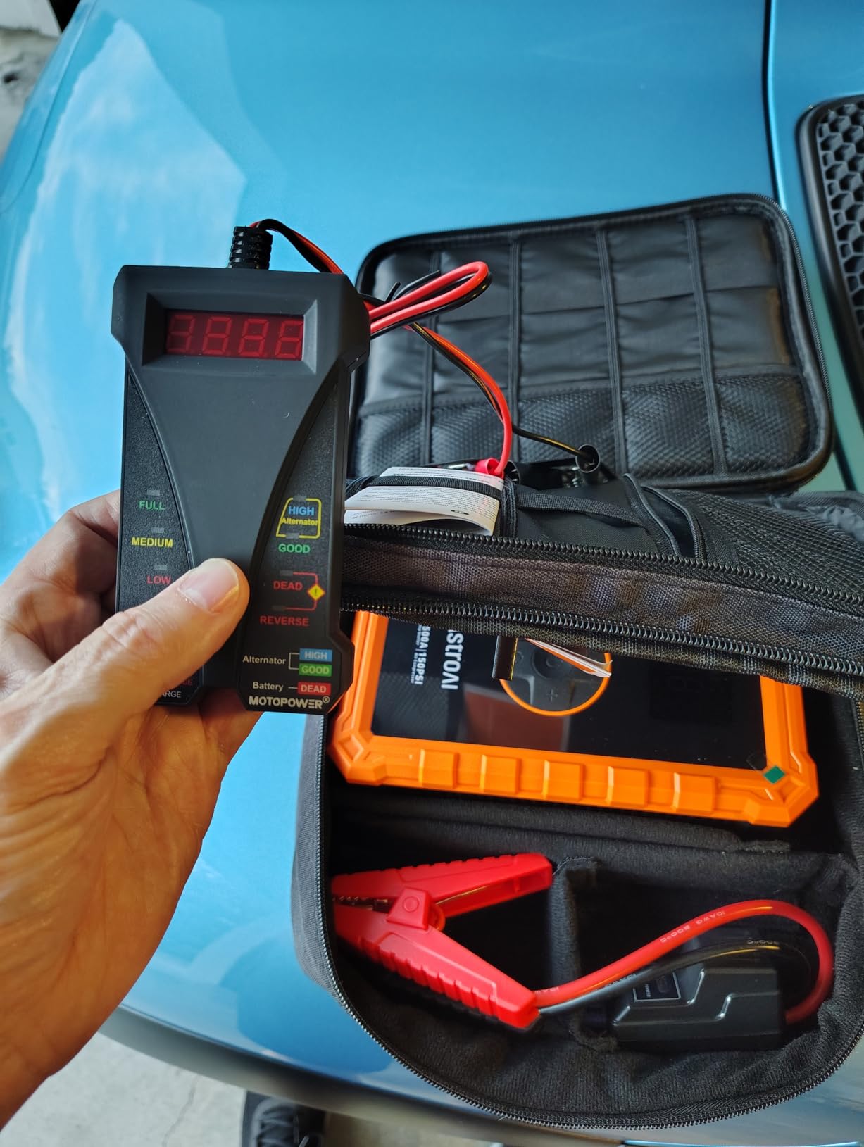 AstroAI S8 Air Jump Starter with Air Compressor, 3000A Peak Car Battery Jump Starter Portable (9.0 Gas/6.5L Diesel) with 150PSI Cordless Auto-Shutoff Tire Inflator, 12V Battery Charger Booster(Orange) customer photo 2