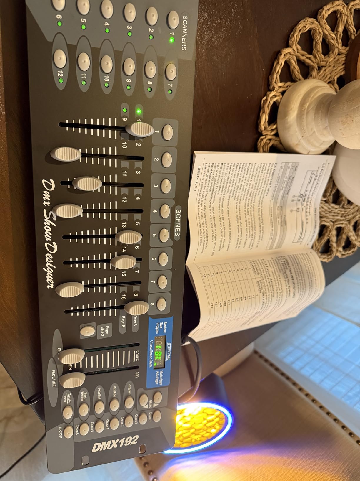 192 Channel DMX Controller, Lighting Mixer Board DMX Console for Stage Effect dj Bar Club Party Live Show Event customer photo 1