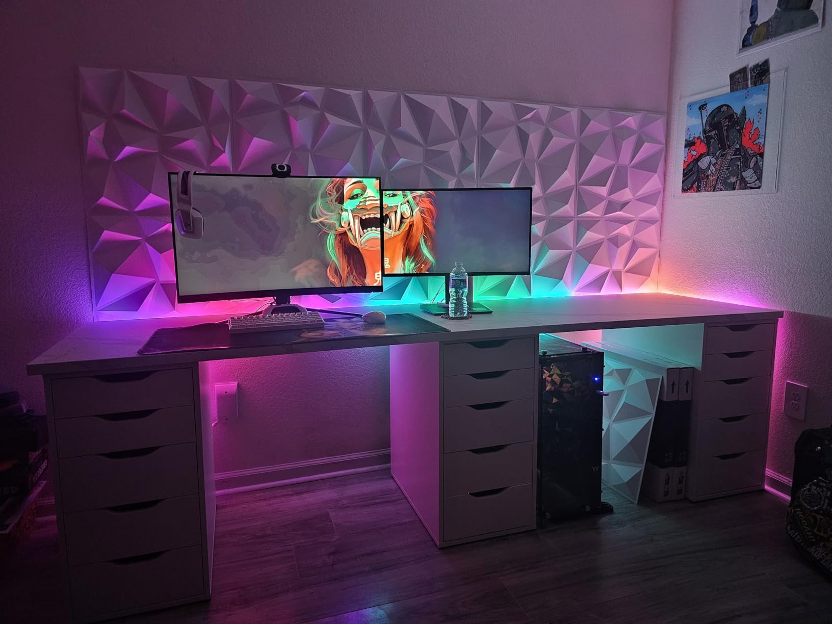 Govee Neon Rope Light for Wall Lining, 16.4ft RGBIC LED Lights for Bedroom | Strip Lights with Smart App Control and Music Sync for Living Room, Wall Corners, Work with Matter, Google Assistant, Alexa customer photo 1