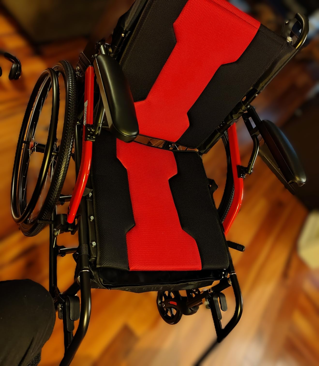 14lb Magnesium Ultra Lightweight Wheelchair 20 inch seat with Flip Back Arms, Lightweight Wheelchair Foldable, Wheelchairs for Adults with Travel Bag customer photo 2