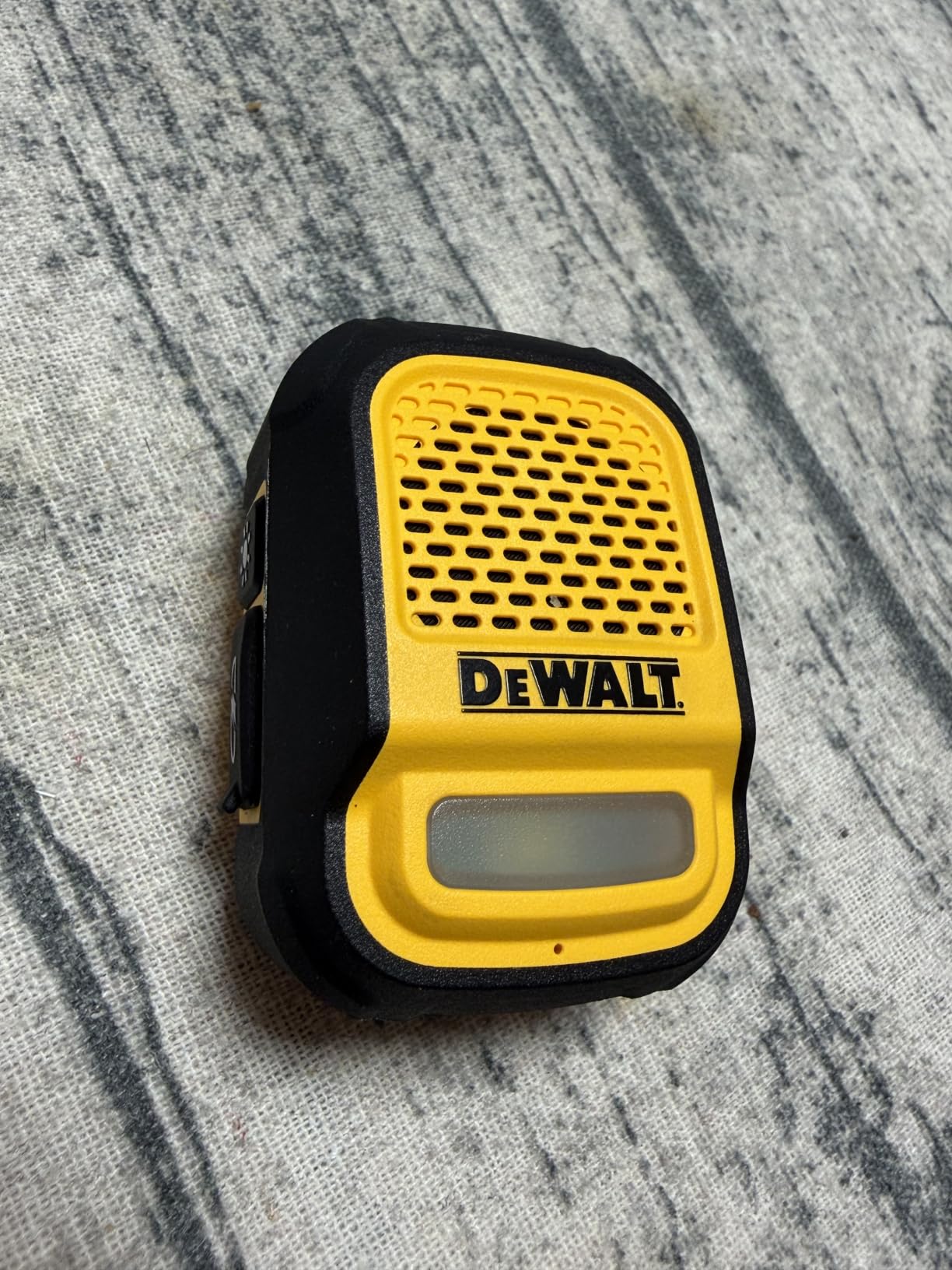 DEWALT Wearable Bluetooth Speaker, Clip-On Wireless Jobsite Pro, Water-Resistant Portable Speaker with Built-in Mic for Hands-Free Music/Calls customer photo 2