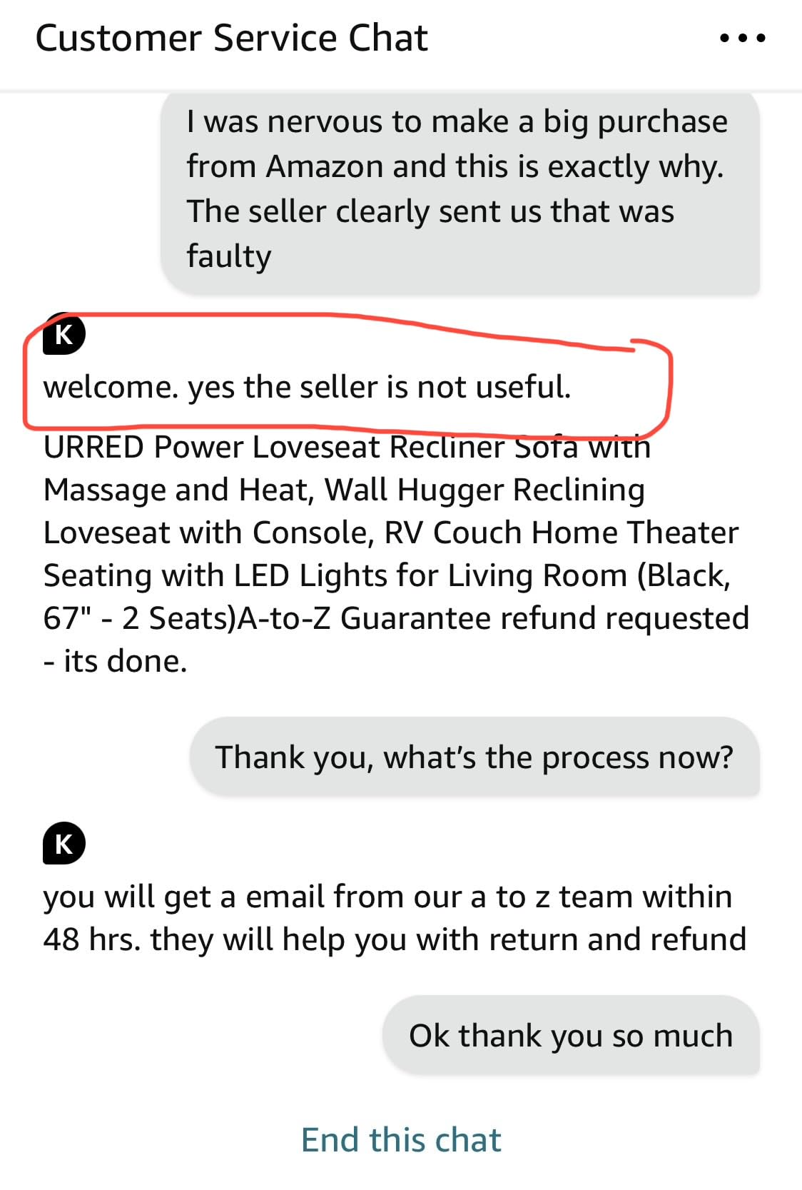 URRED Power Loveseat Recliner Sofa with Massage and Heat, Black | Wall Hugger Reclining Loveseat with Console, RV Couch Home Theater Seating with LED Lights for Living Room, Faux Leather customer photo 2