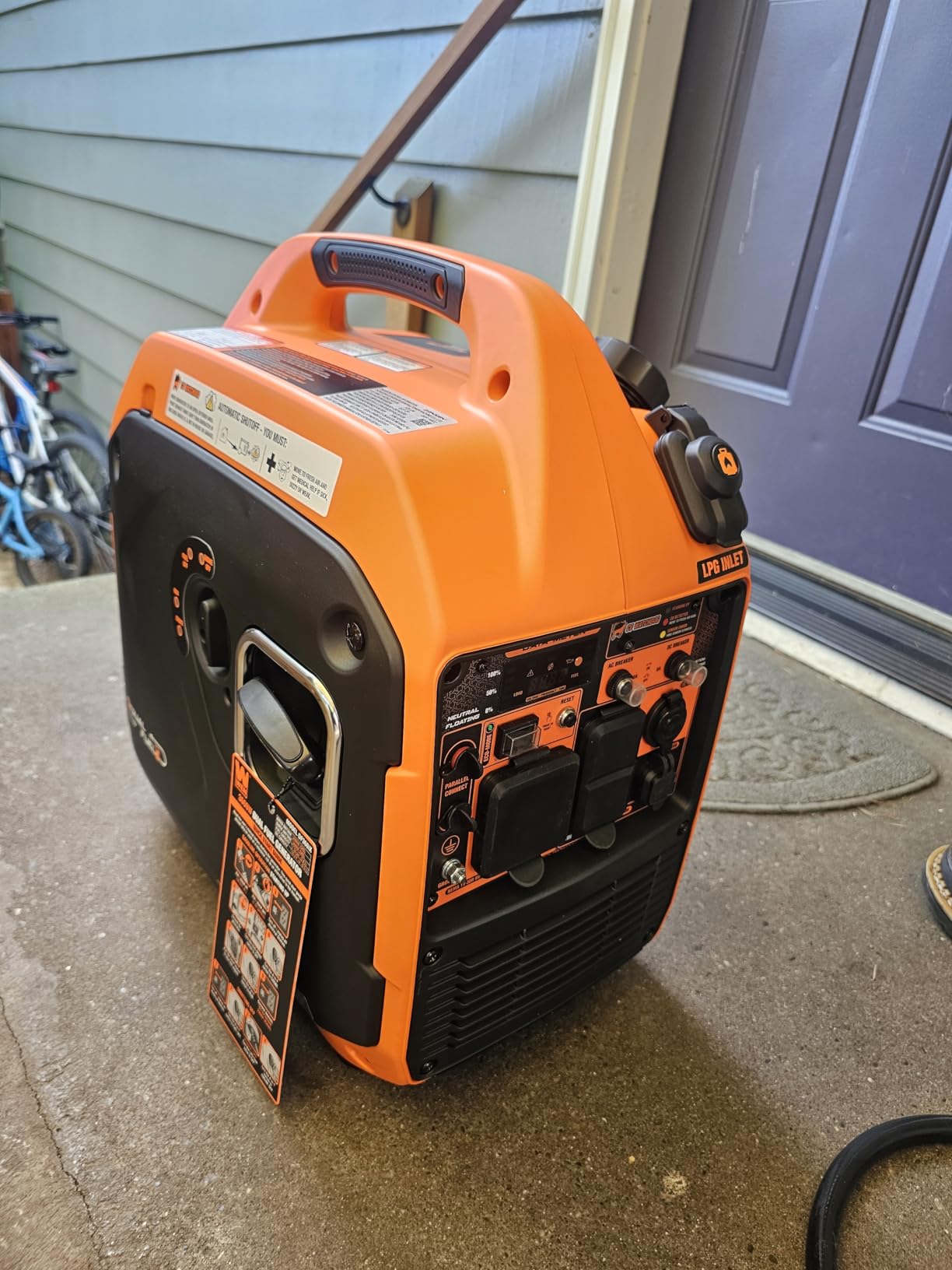 WEN Quiet and Lightweight 3600-Watt Dual Fuel RV-Ready Portable Inverter Generator with Fuel Shut Off and CO Watchdog (DF360iX) customer photo 1
