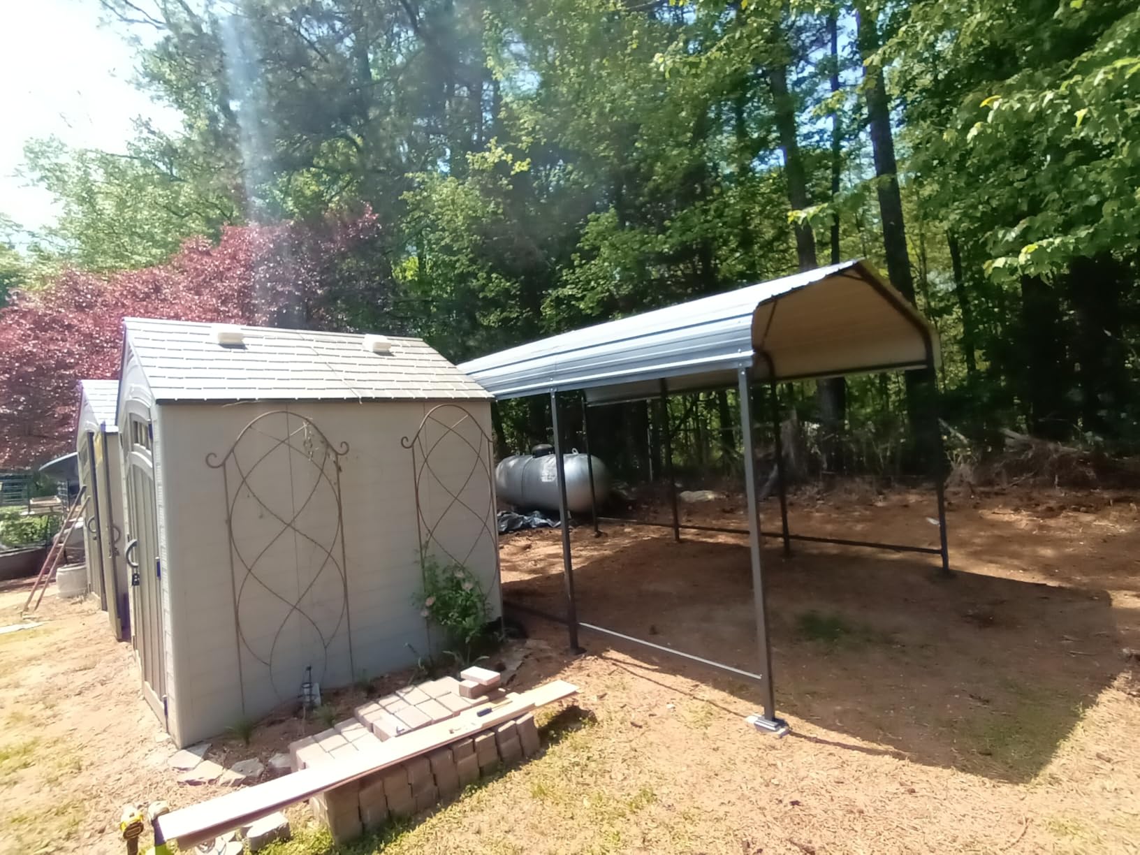 AirWire 10x15 FT Metal Carport Canopy with Reinforced Base | Heavy Duty Car port, Outdoor Galvanized Steel Garage Shelter for Boat and Truck customer photo 1