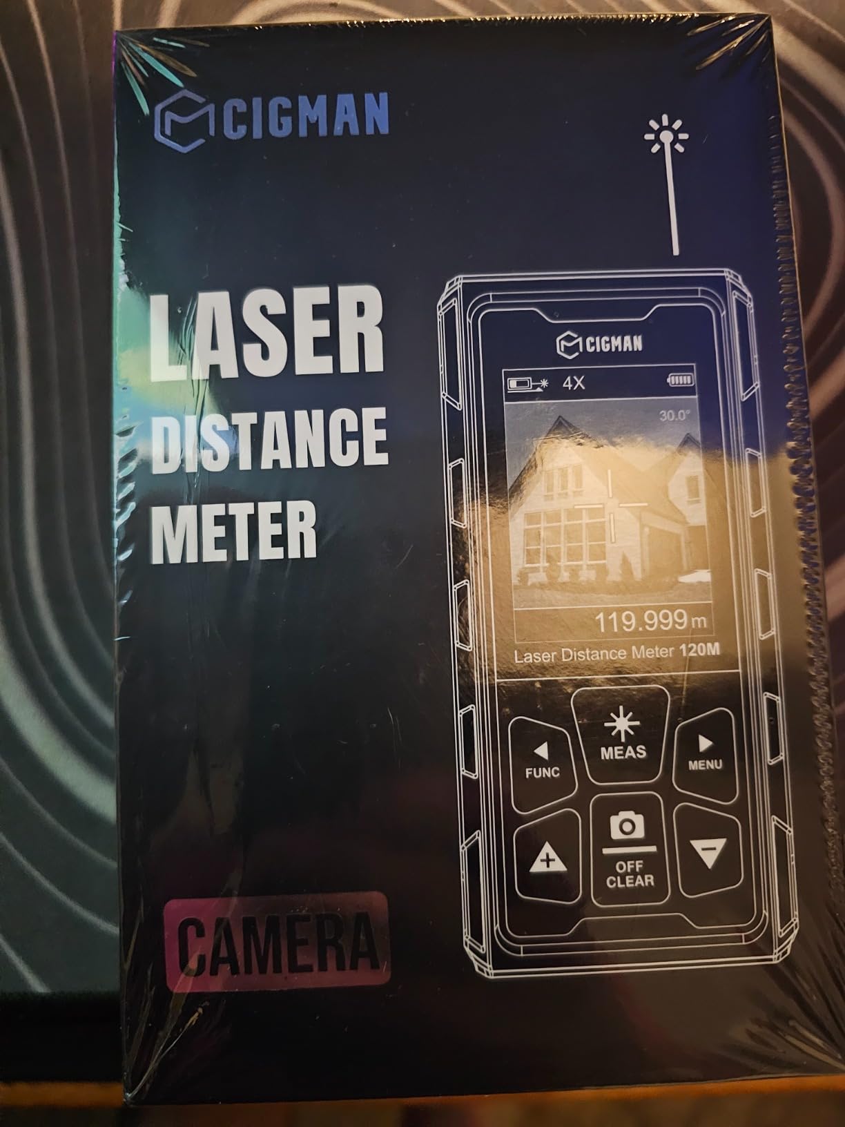 CIGMAN Green-Beam Laser Measuring Tool, 393ft Outdoor Laser Measure | 4X Camera, P2P Technology, Accurate, Multi Measure Modes, IP68, Angle Sensor, Rechargeable Laser Tape Measure for Construction customer photo 2