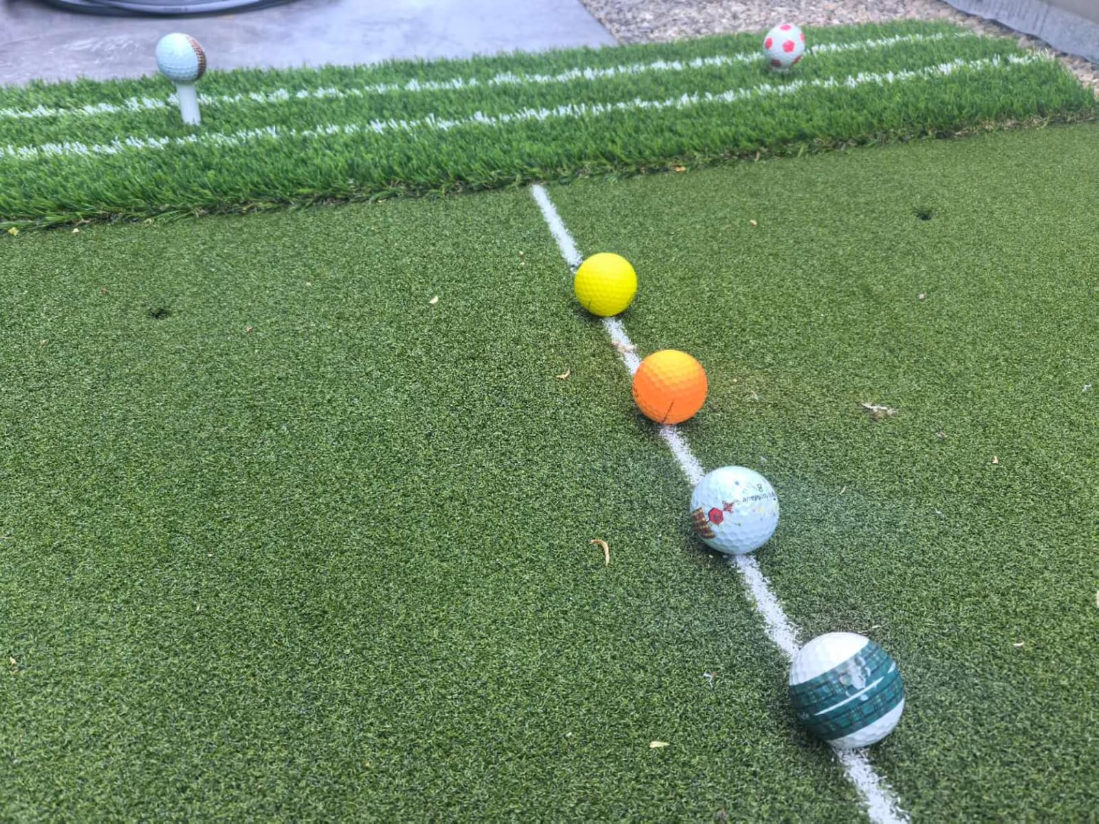 Premium Dual-Turf 5x4ft Golf Mat: 21MM to 50MM High-Elasticity Base Upgraded Golf Hitting Mat, Alignment & Angle of Approach Aid, Indoor/Outdoor Practice, Green, Ideal Gifts for Men Him Dad Husband customer photo 1