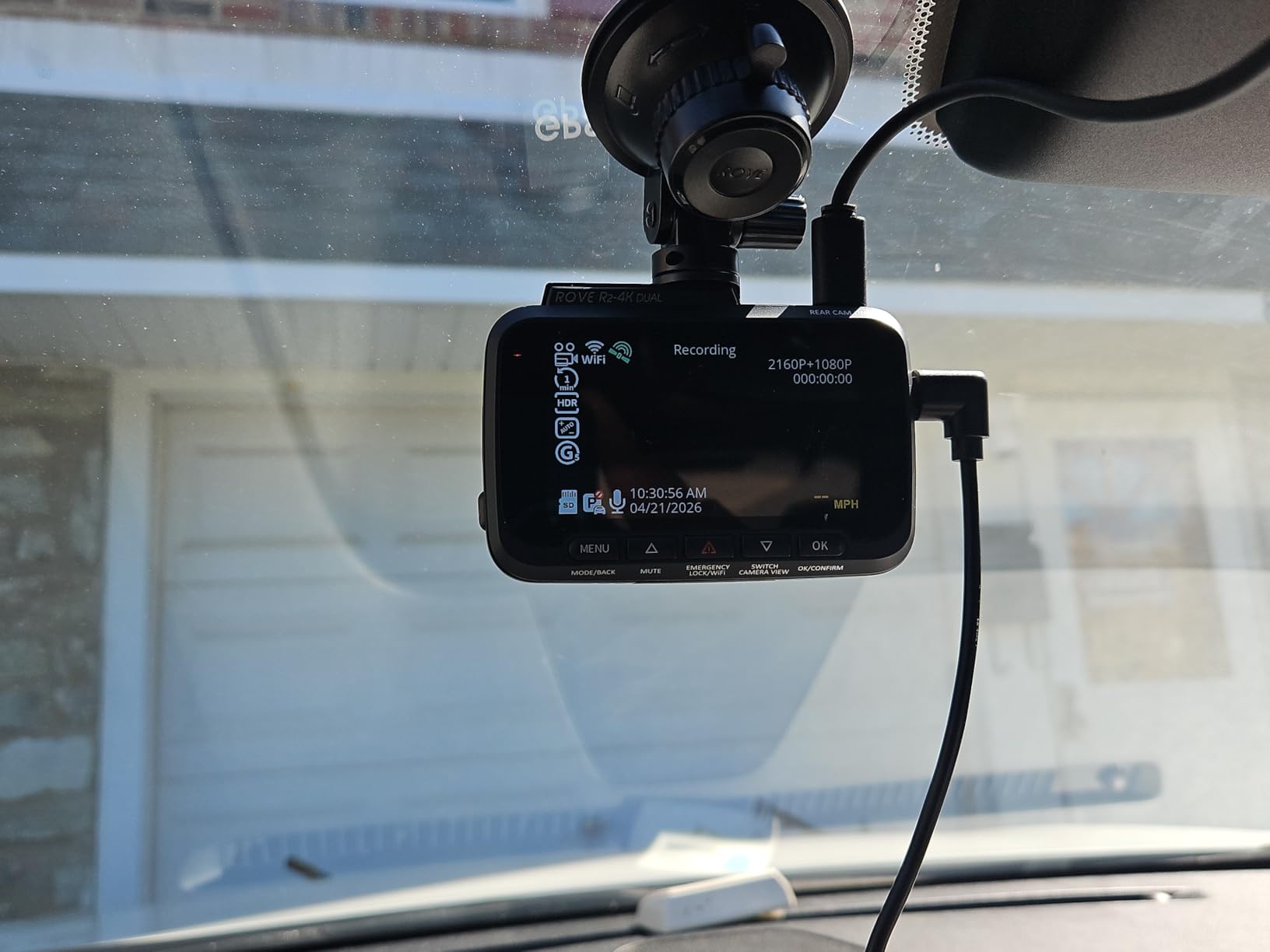 ROVE R2-4K Dual Dash Cam Front and Rear, STARVIS 2 Sensor, Free 128GB Card | 4K Upscaled Front + FHD Rear Recording, 5.8GHz WiFi, 20MB/s Download Speed, App, GPS, 3