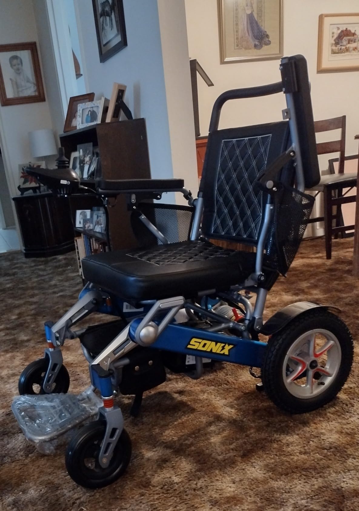 Next Generation Electric Wheelchair - 30-Mile Range, 600W Motor Power, Dual 12AH Batteries, Leather Cushion, Deluxe Series, Foldable, Airline Approved, All-Terrain, High-Performance Design customer photo 2